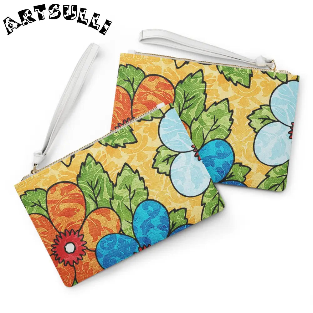 Floral Custom Clutch Bag for Everyday Essentials, Artsulli - Art is Long, Life is Short, Bags, , , , , , , 