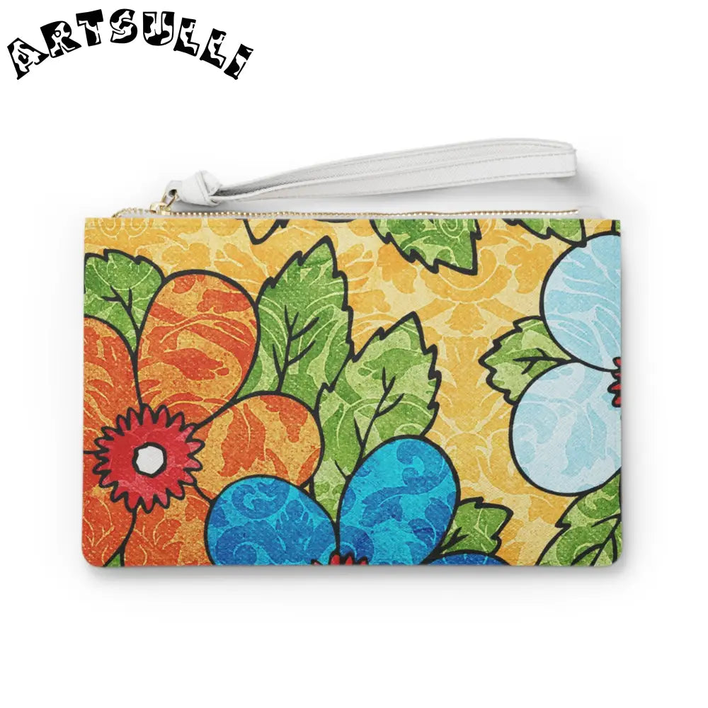 Floral Custom Clutch Bag for Everyday Essentials, Artsulli - Art is Long, Life is Short, Bags, Size, One size, , , , , 12549589687640618951