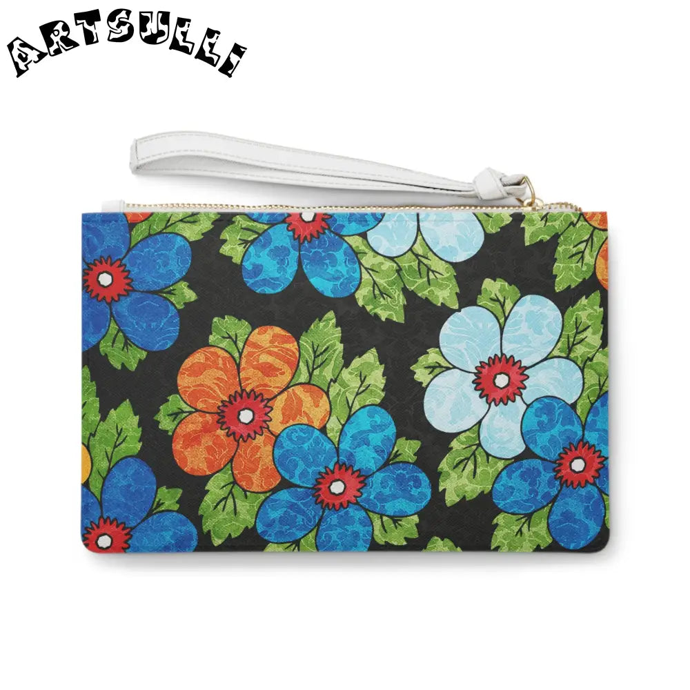 Floral Custom Clutch Bag Holds Everyday Essentials, Artsulli - Art is Long, Life is Short, Bags, , , , , , , 