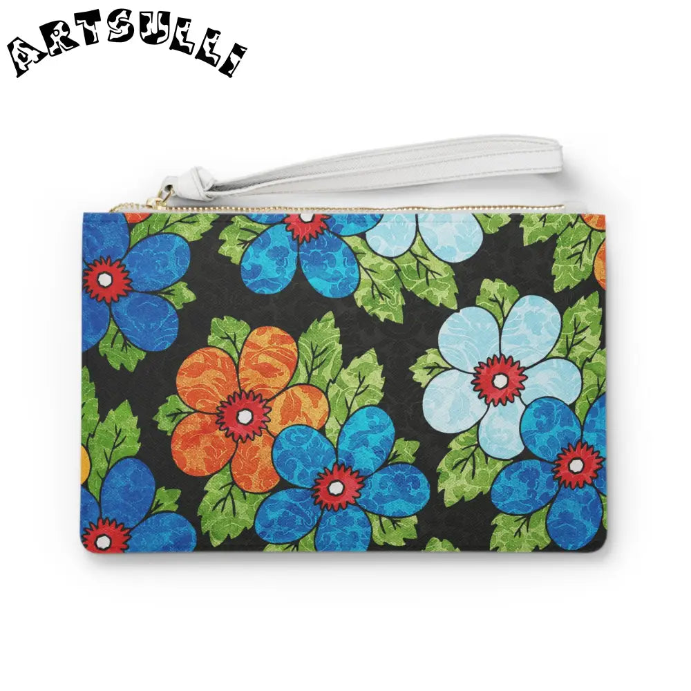 Floral Custom Clutch Bag Holds Everyday Essentials, Artsulli - Art is Long, Life is Short, Bags, Size, One size, , , , , 25934576423037452494