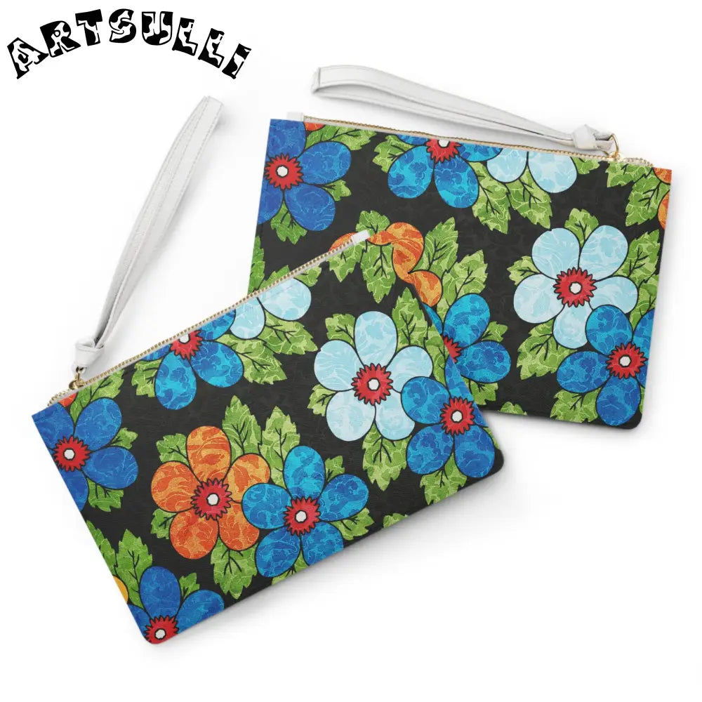 Floral Custom Clutch Bag Holds Everyday Essentials, Artsulli - Art is Long, Life is Short, Bags, , , , , , , 