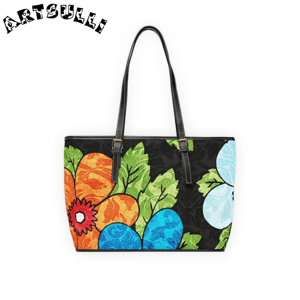 Floral Custom PU Leather Shoulder Bag, Artsulli - Art is Long, Life is Short, Bags, , , , , , , 