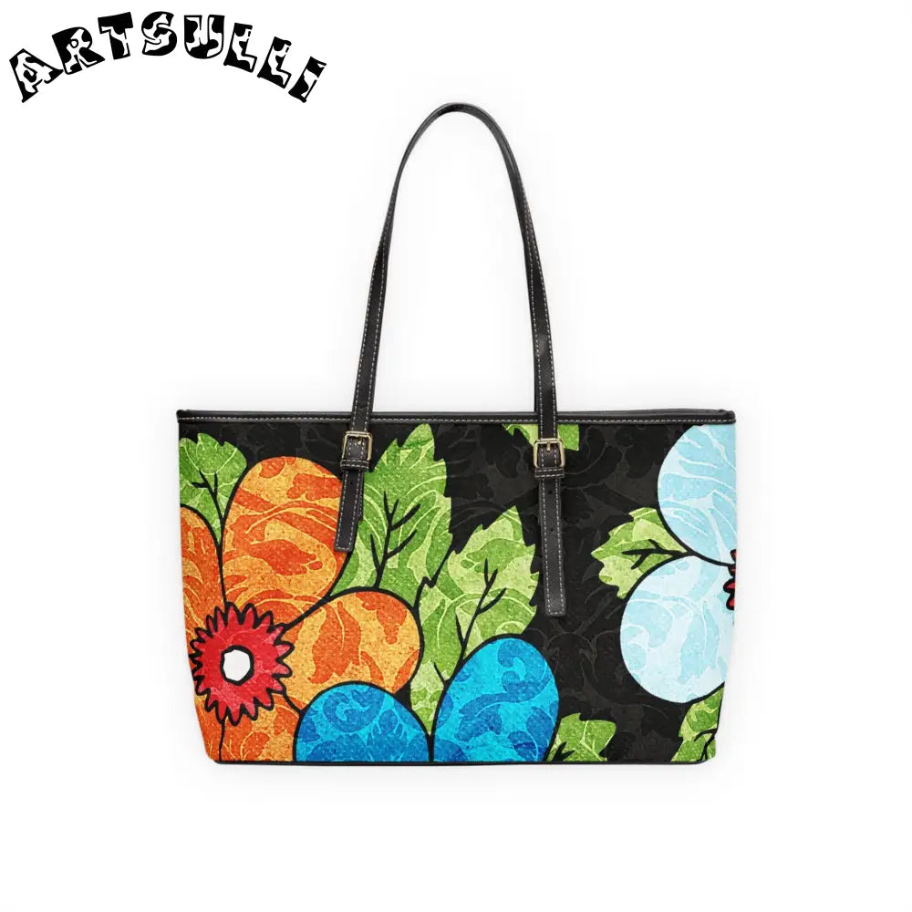 Floral Custom PU Leather Shoulder Bag, Artsulli - Art is Long, Life is Short, Bags, , , , , , , 