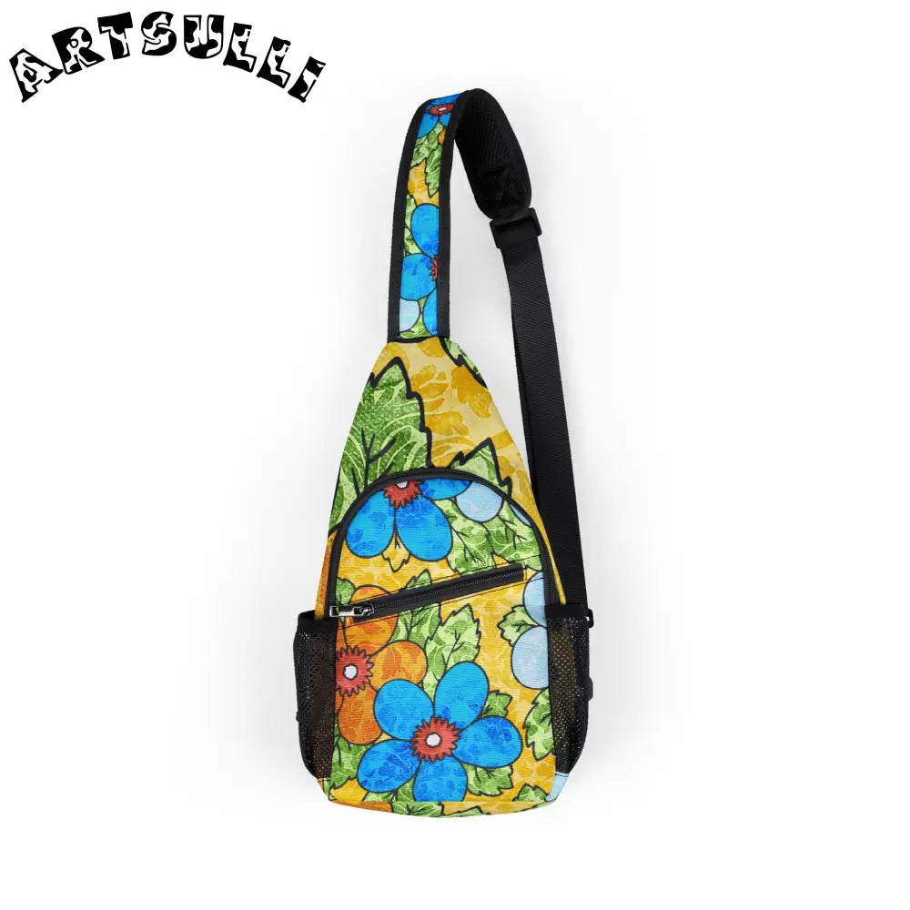 Floral Customizable Chest Bag for Casual Travel, Artsulli - Art is Long, Life is Short, Bags, Size, One size, , , , , 22025966053079237613