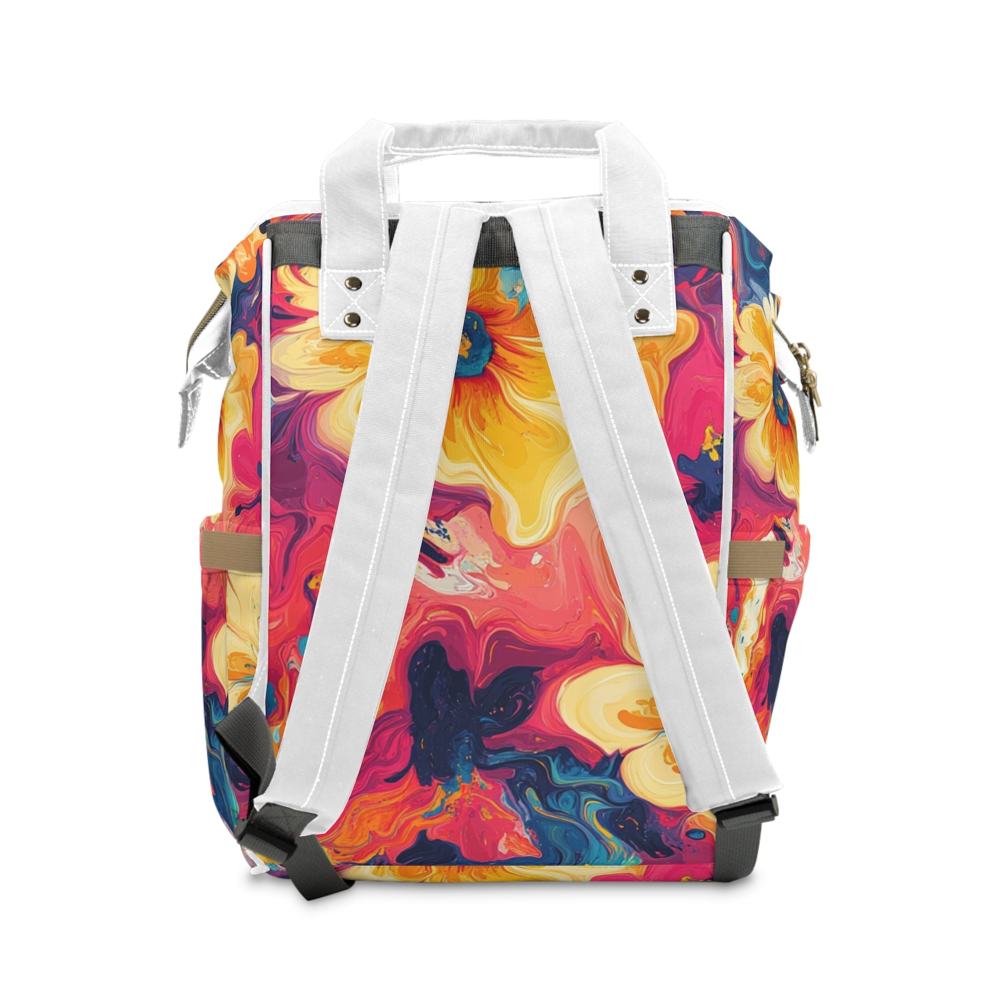 Floral Diaper Backpack, Artsulli - Art is Long, Life is Short, Bags, , , , , , , 