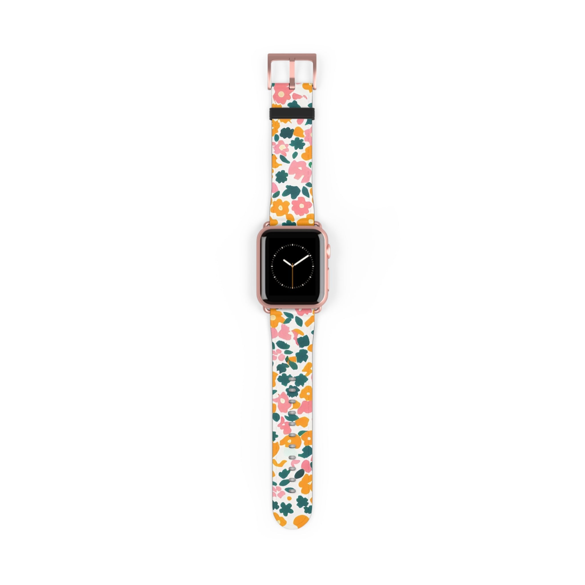 Floral Faux Leather Apple Watch Band, Artsulli - Art is Long, Life is Short, Accessories, Size, 38 - 41 mm, Color, Rose Gold Matte, , , 22303411739078241868