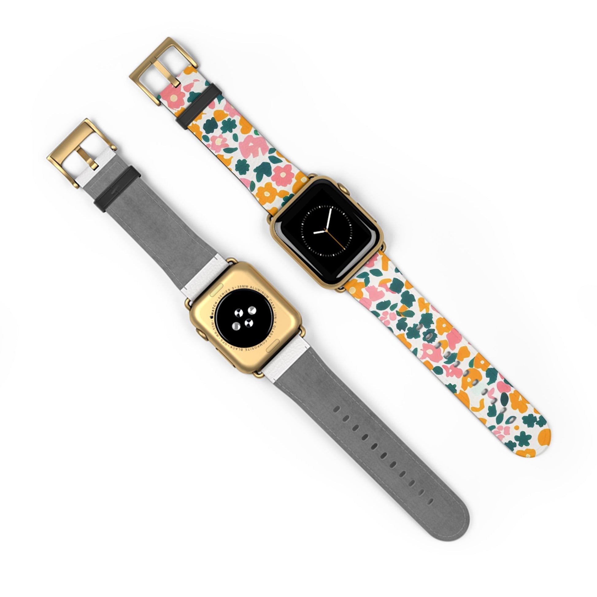 Floral Faux Leather Apple Watch Band, Artsulli - Art is Long, Life is Short, Accessories, , , , , , , 