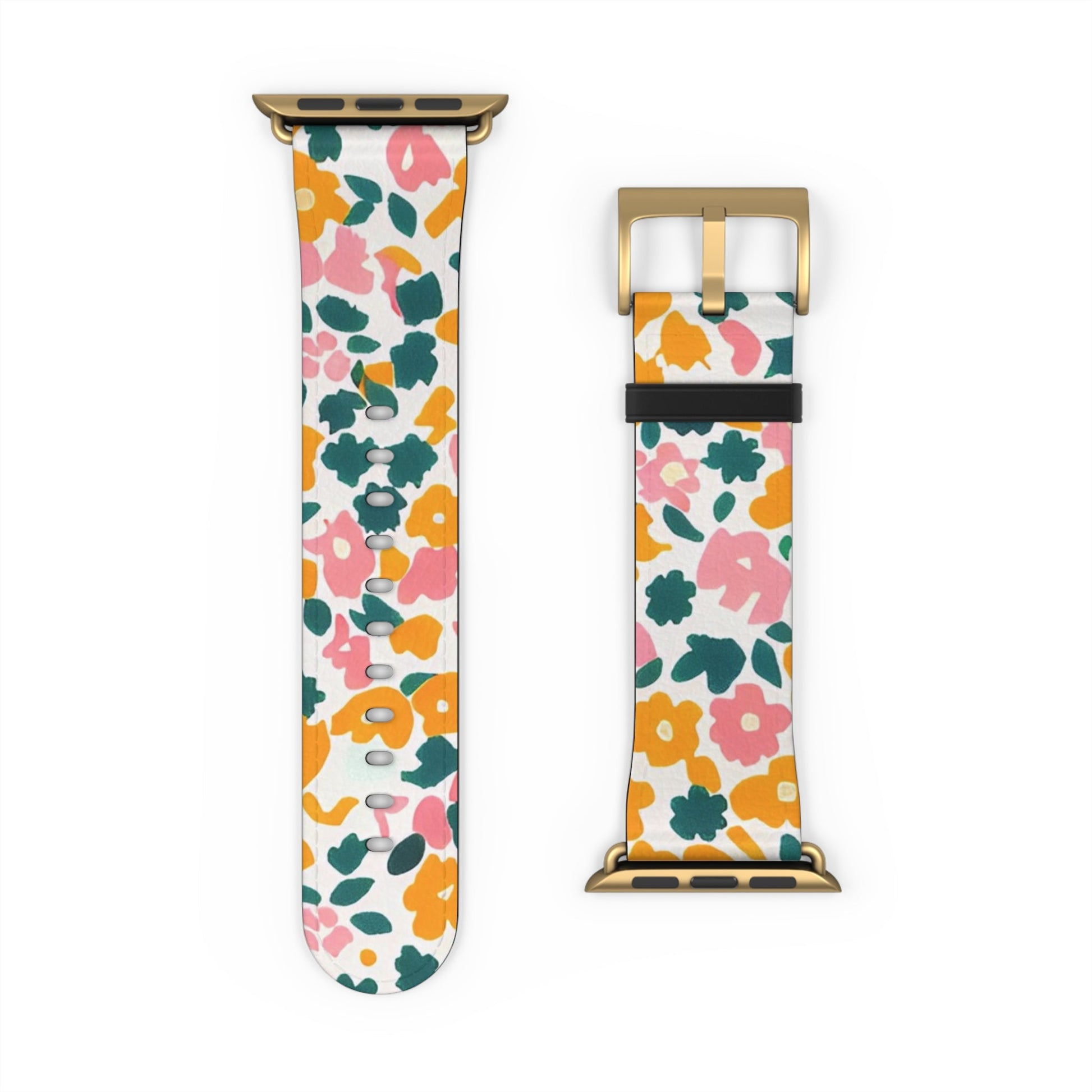 Floral Faux Leather Apple Watch Band, Artsulli - Art is Long, Life is Short, Accessories, , , , , , , 