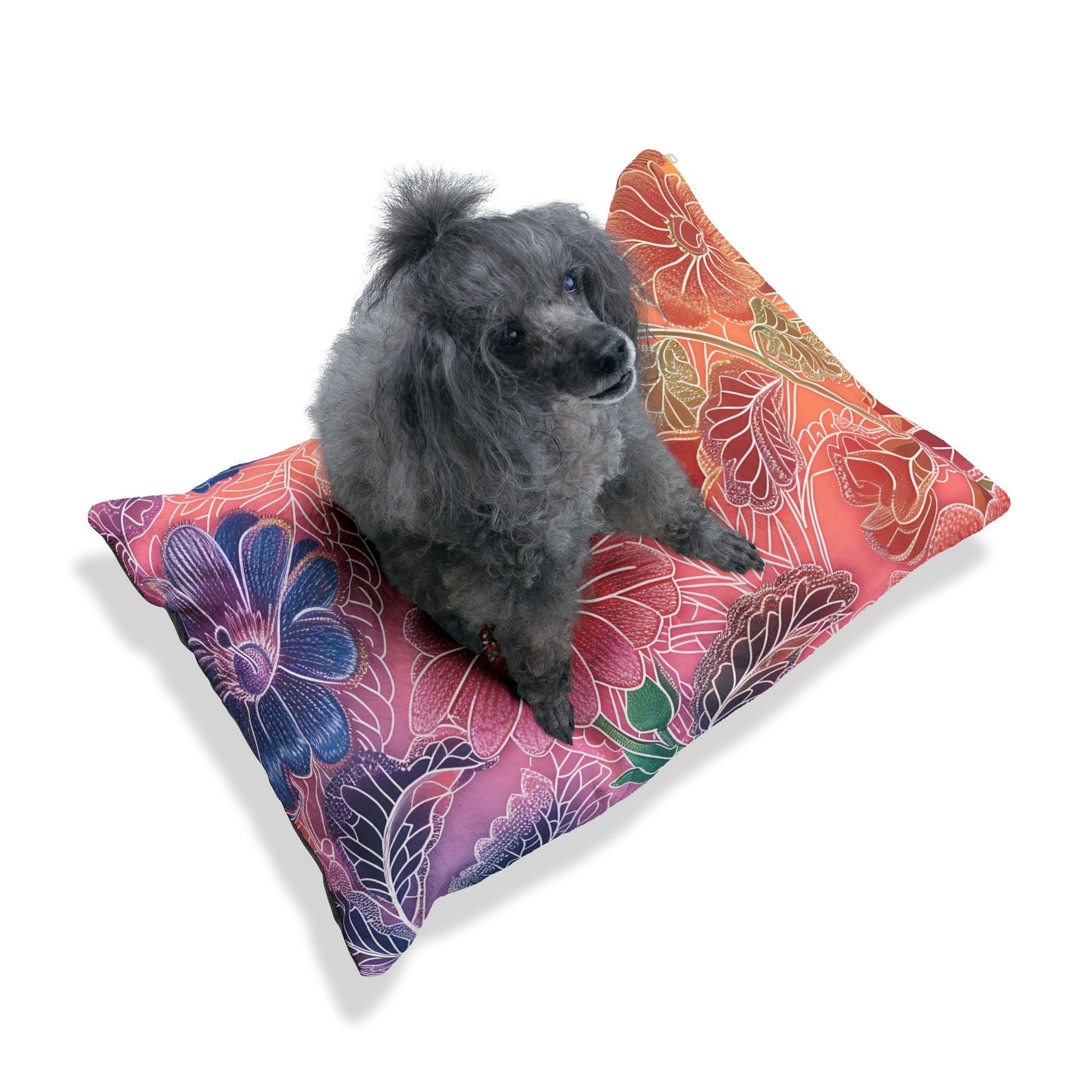 Printify Floral Gradient Pet Bed 2025