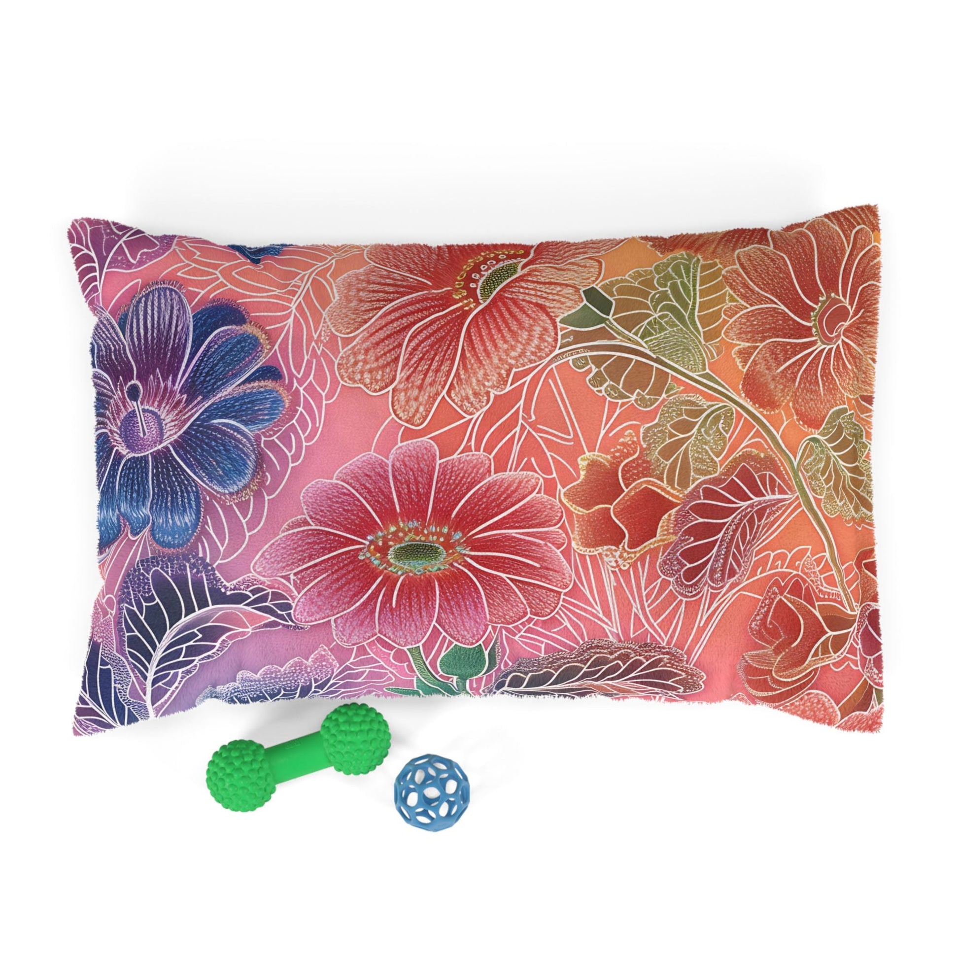 Printify Floral Gradient Pet Bed 2025