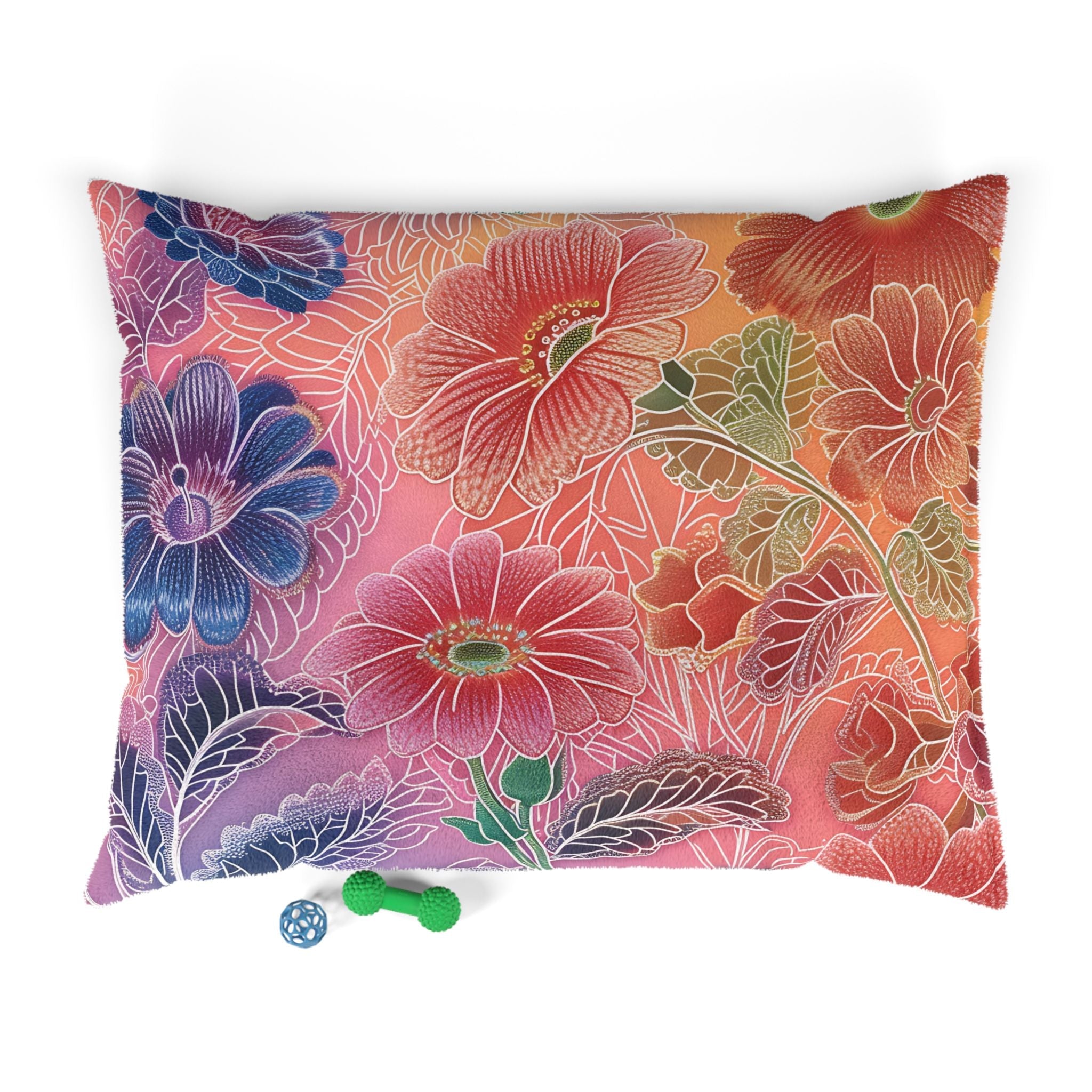 Printify Floral Gradient Pet Bed 2025