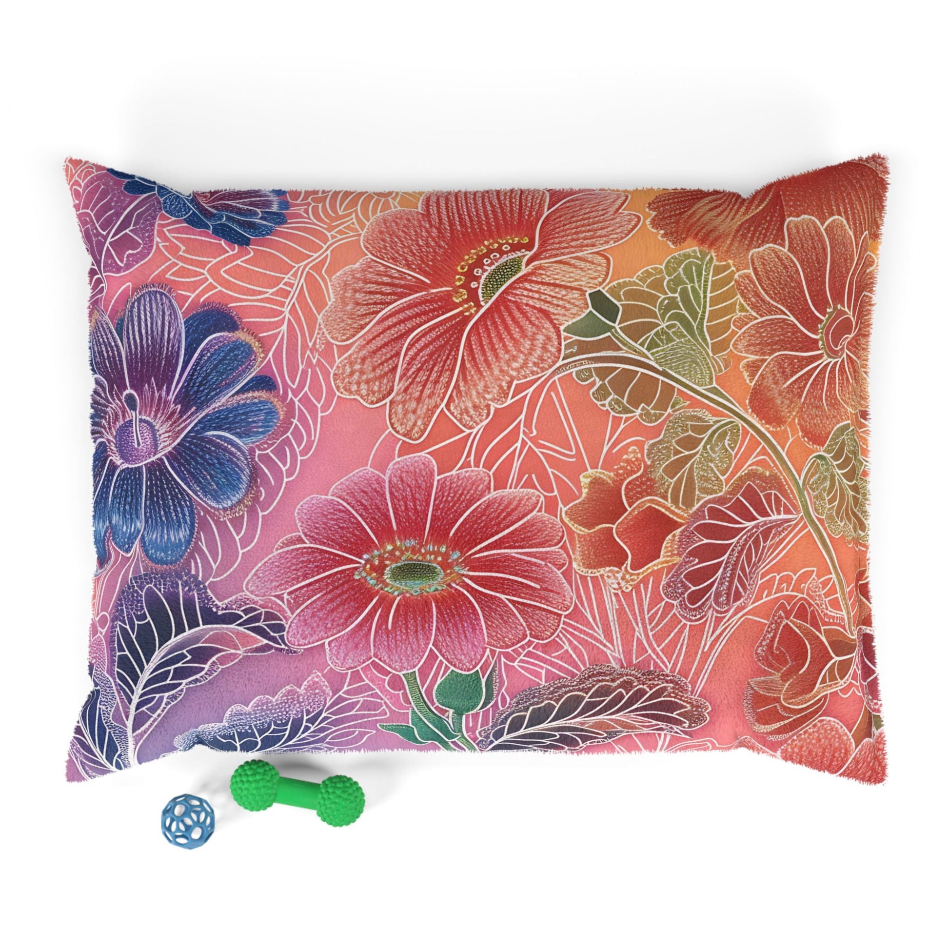 Printify Floral Gradient Pet Bed 2025