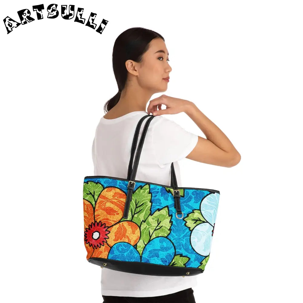 Floral High-Grade PU Leather Shoulder Bag, Artsulli - Art is Long, Life is Short, Bags, , , , , , , 