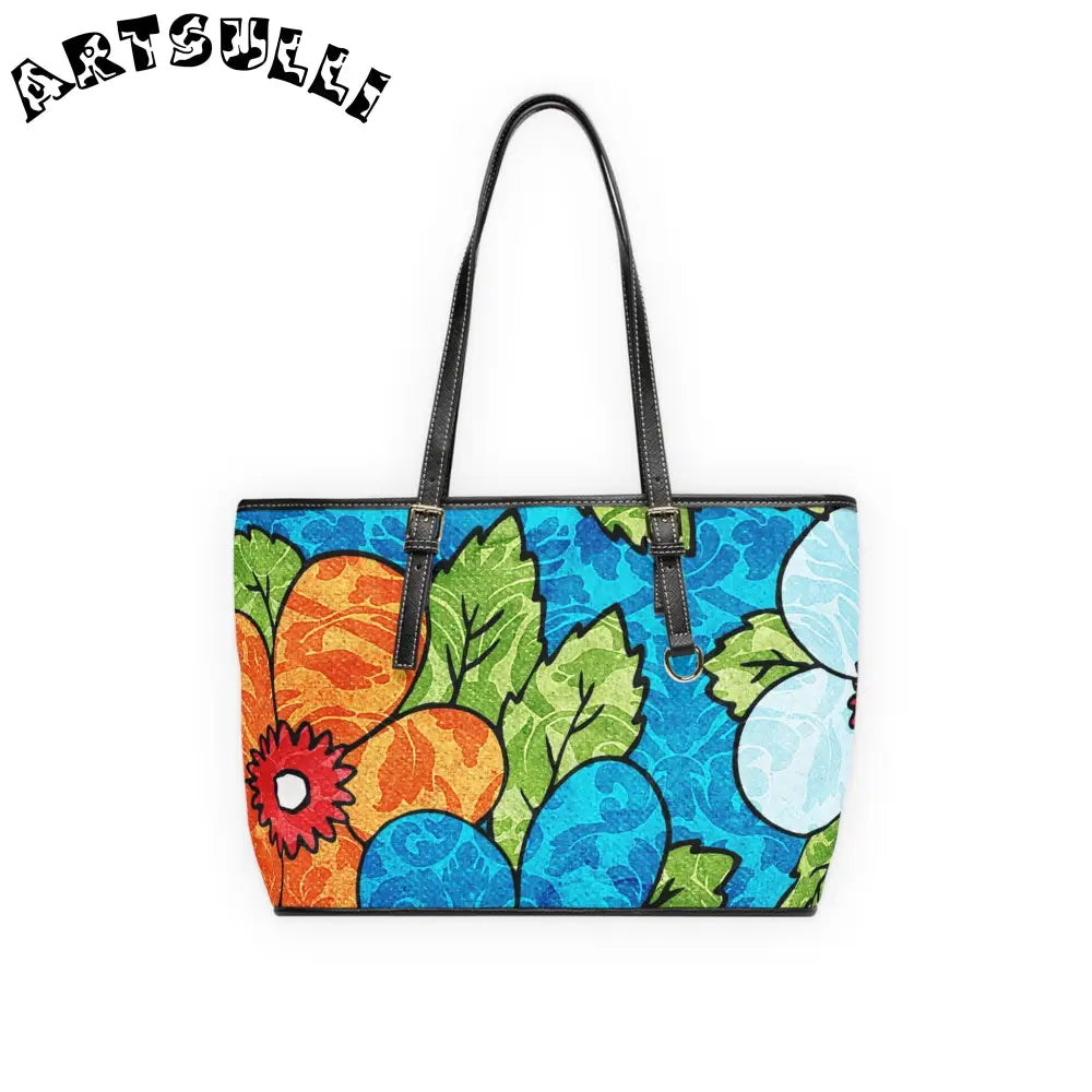 Floral High-Grade PU Leather Shoulder Bag, Artsulli - Art is Long, Life is Short, Bags, Size, 16" x 10", Color, Black, , , 41538105390496293878
