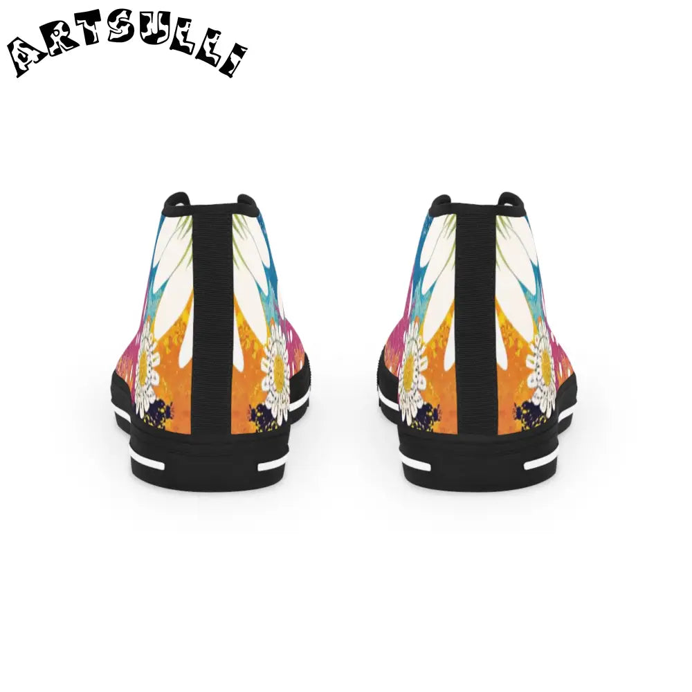 Floral High Tops with Hi-Poly Deodorant Memory, Artsulli - Art is Long, Life is Short, Shoes, , , , , , , 