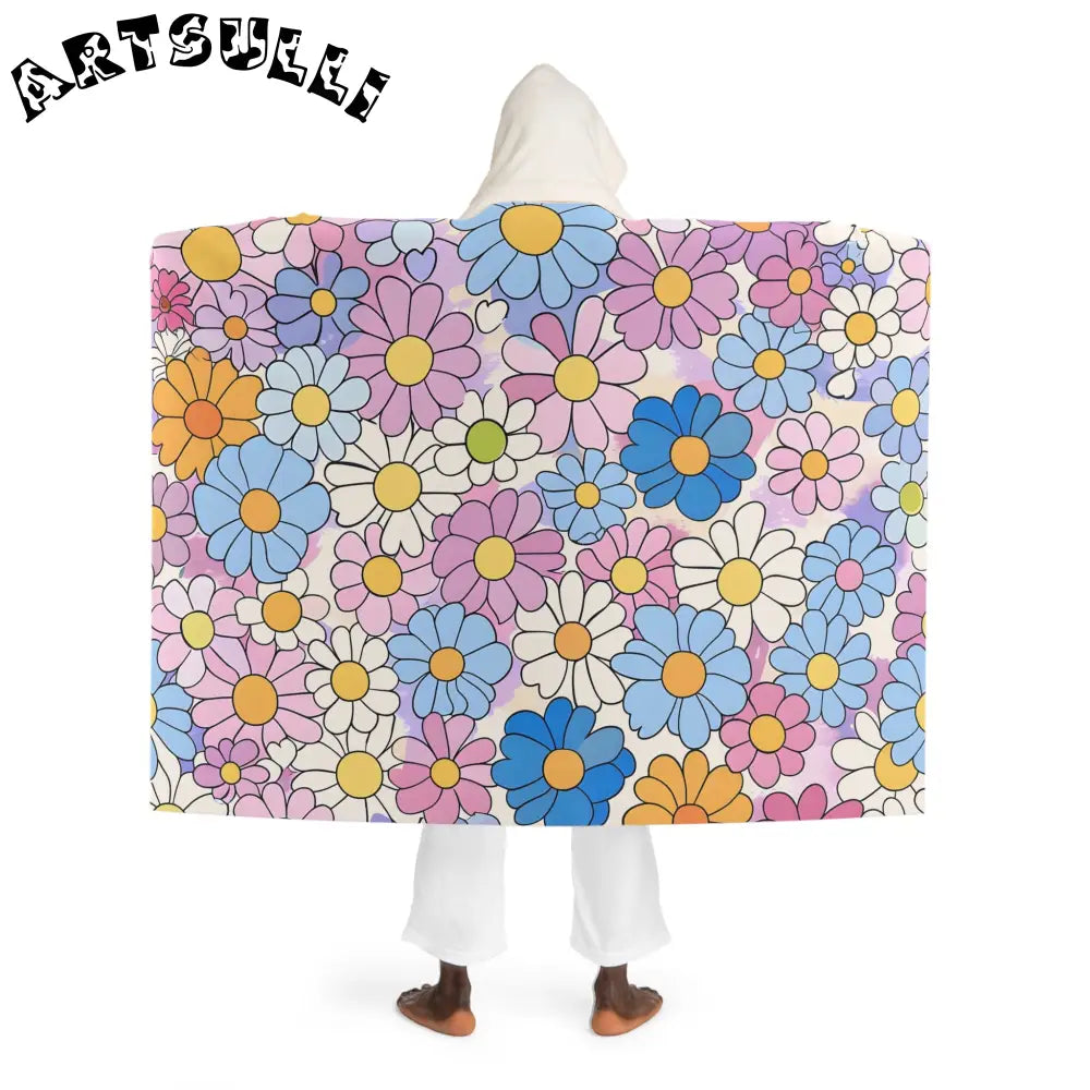 JAKKOUTTHEBXX Floral Hooded Sherpa Fleece Blanket 2025