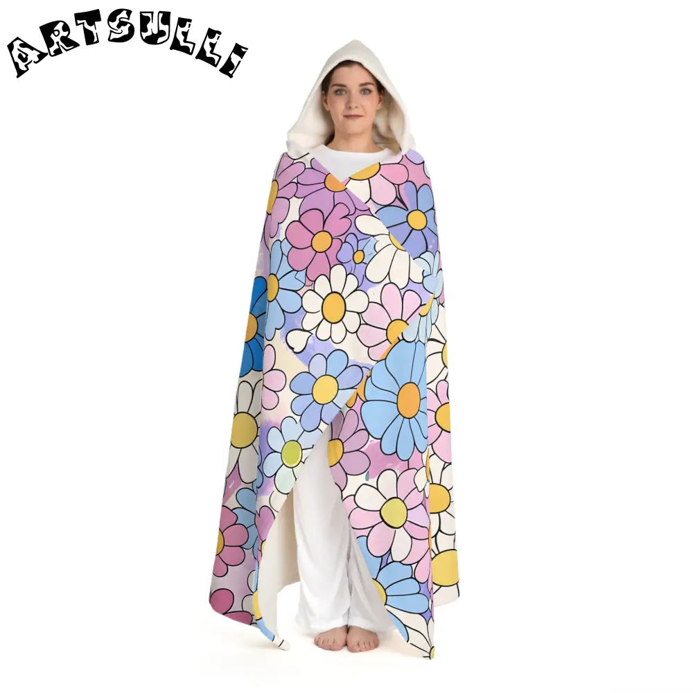 JAKKOUTTHEBXX Floral Hooded Sherpa Fleece Blanket 2025