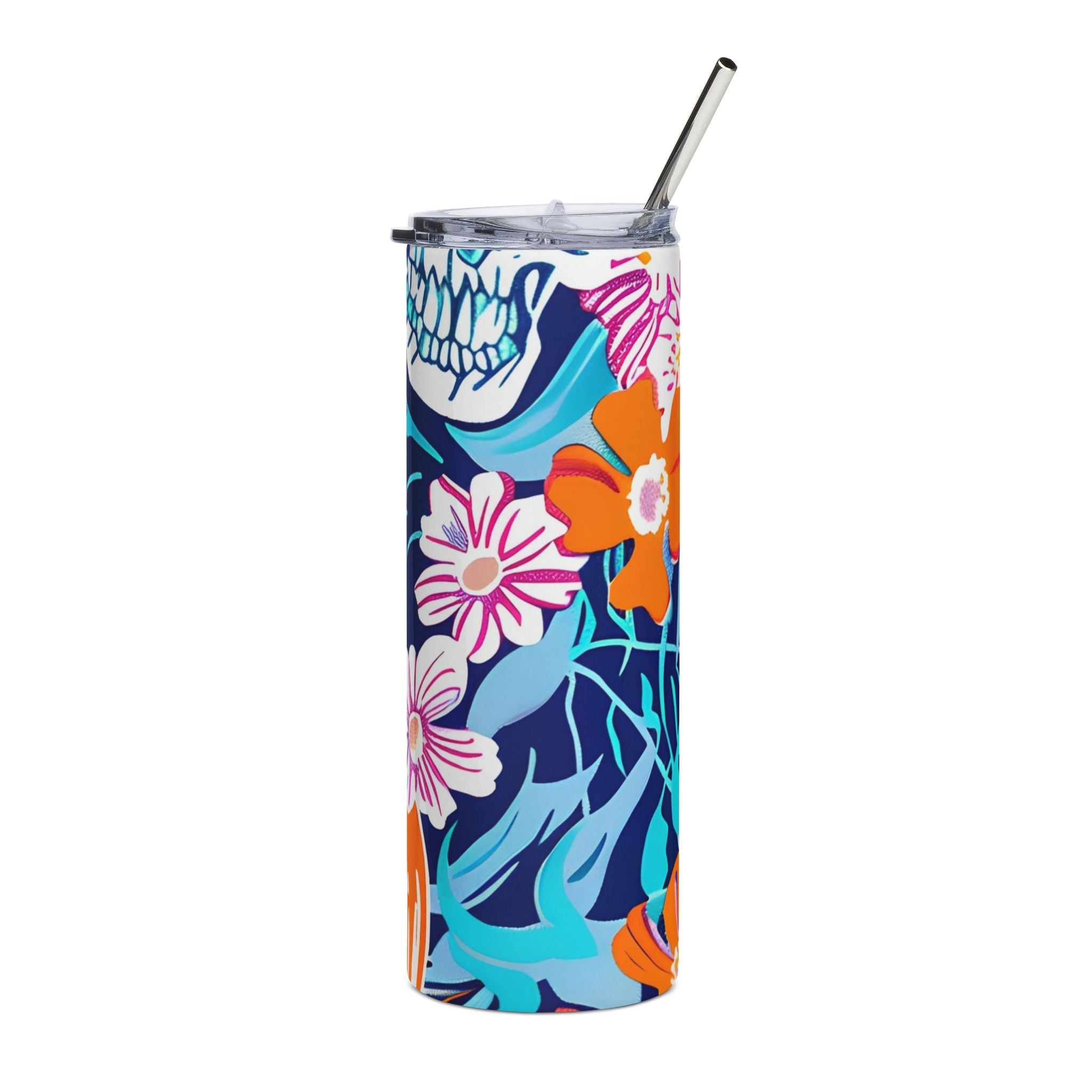 Floral Insulated Stainless Steel Tumbler, Artsulli - Art is Long, Life is Short, Mug, Size, 20oz, Color, Black, , , 72816645739064638082