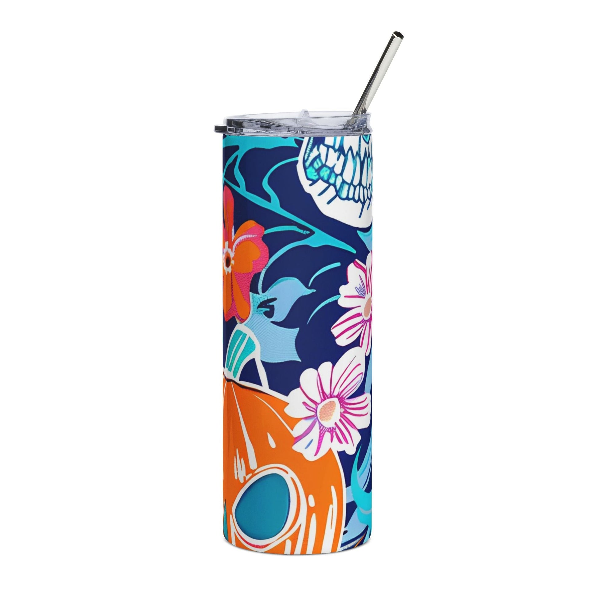 Floral Insulated Stainless Steel Tumbler, Artsulli - Art is Long, Life is Short, Mug, , , , , , , 
