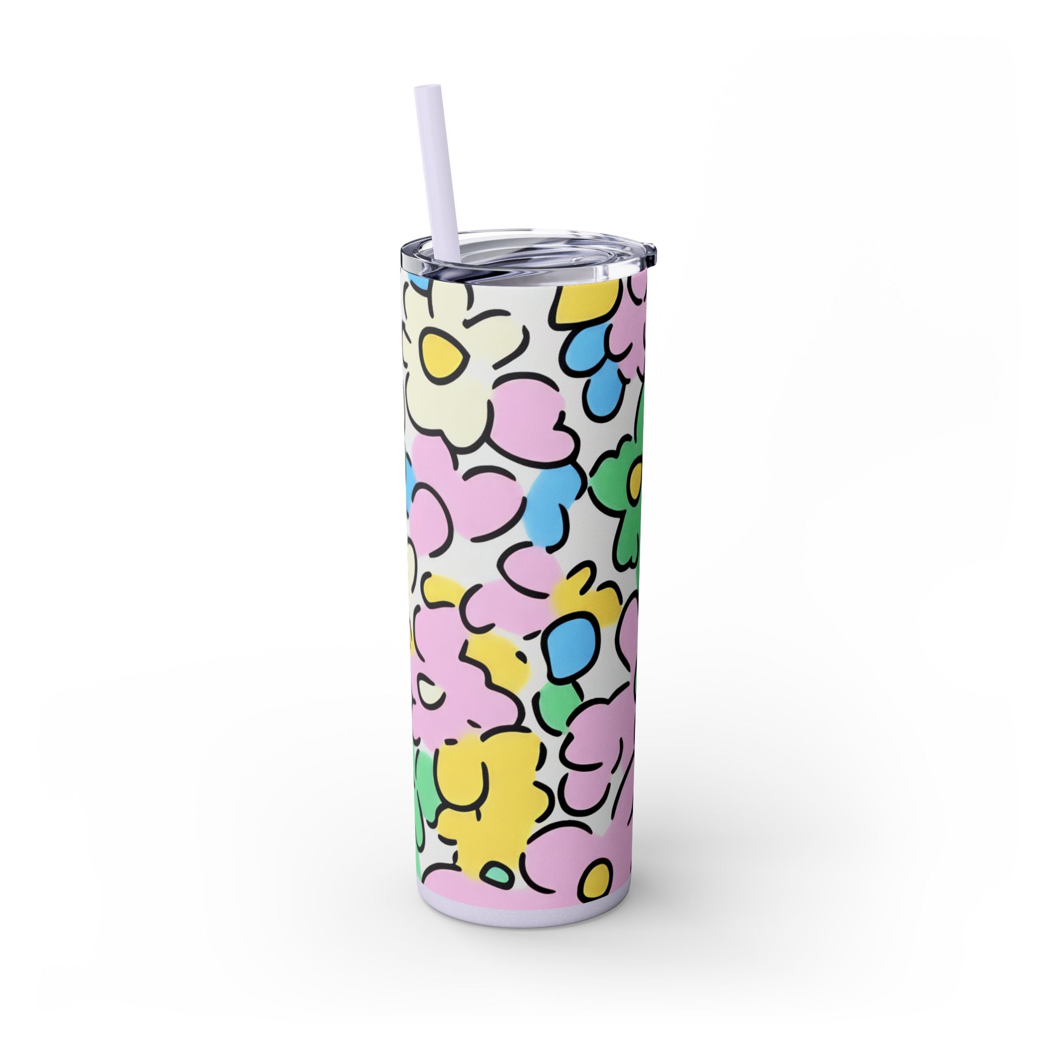 Floral Maars Personalized Skinny Tumbler, Artsulli - Art is Long, Life is Short, Mug, , , , , , , 