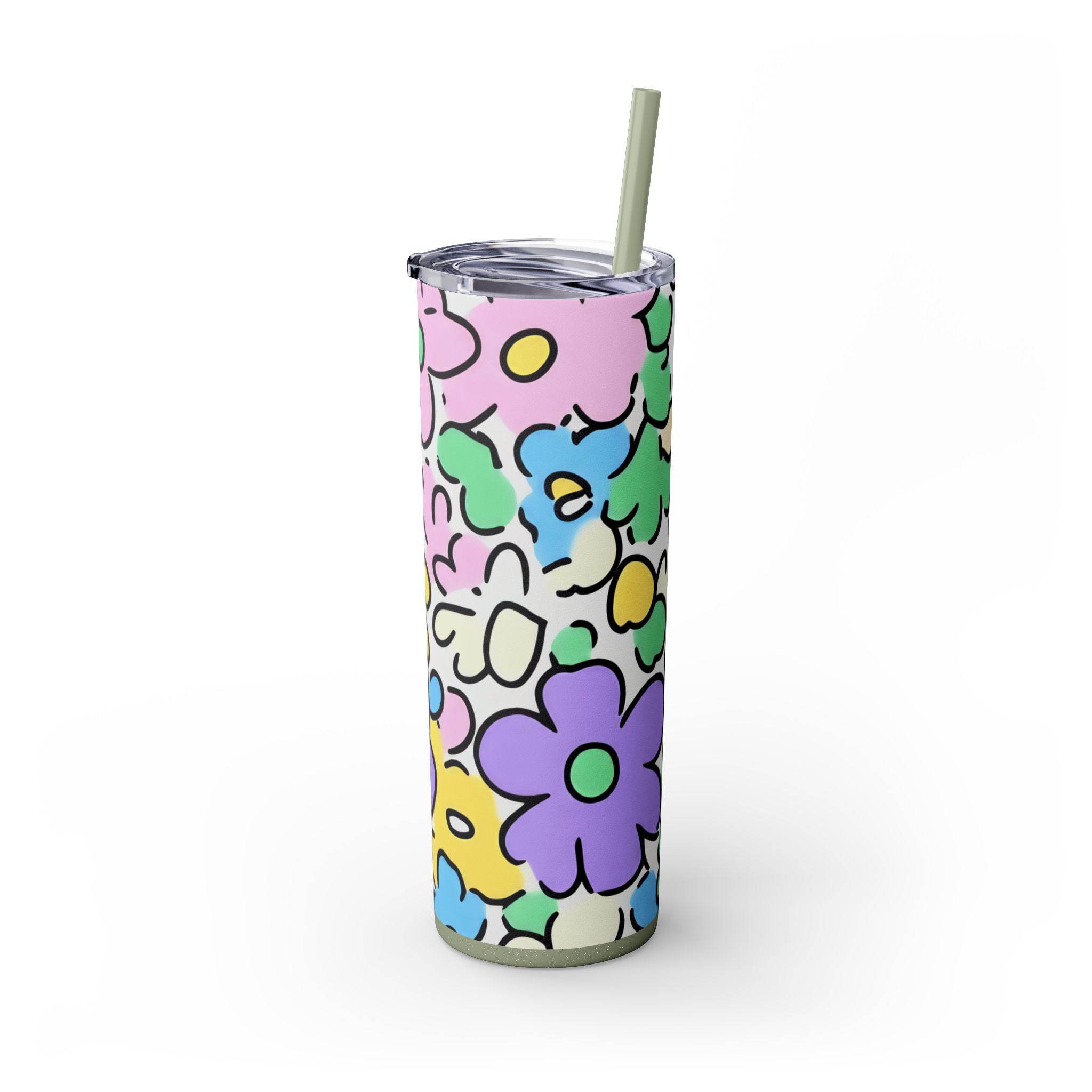 Floral Maars Personalized Skinny Tumbler, Artsulli - Art is Long, Life is Short, Mug, , , , , , , 