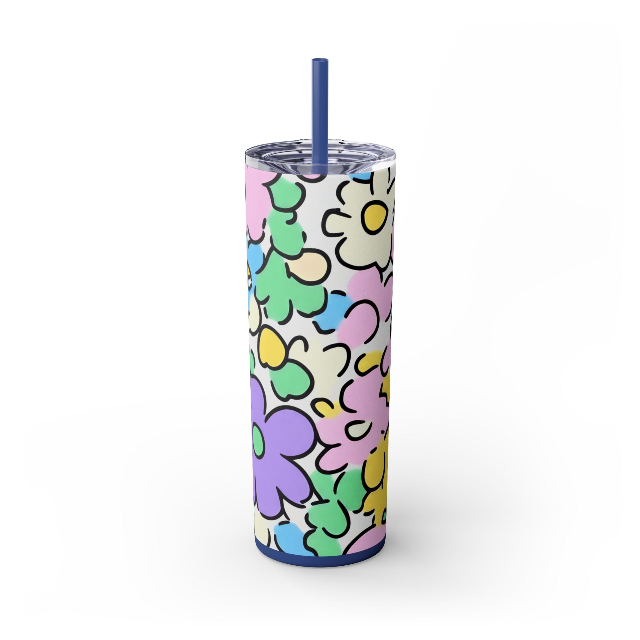 Floral Maars Personalized Skinny Tumbler, Artsulli - Art is Long, Life is Short, Mug, , , , , , , 