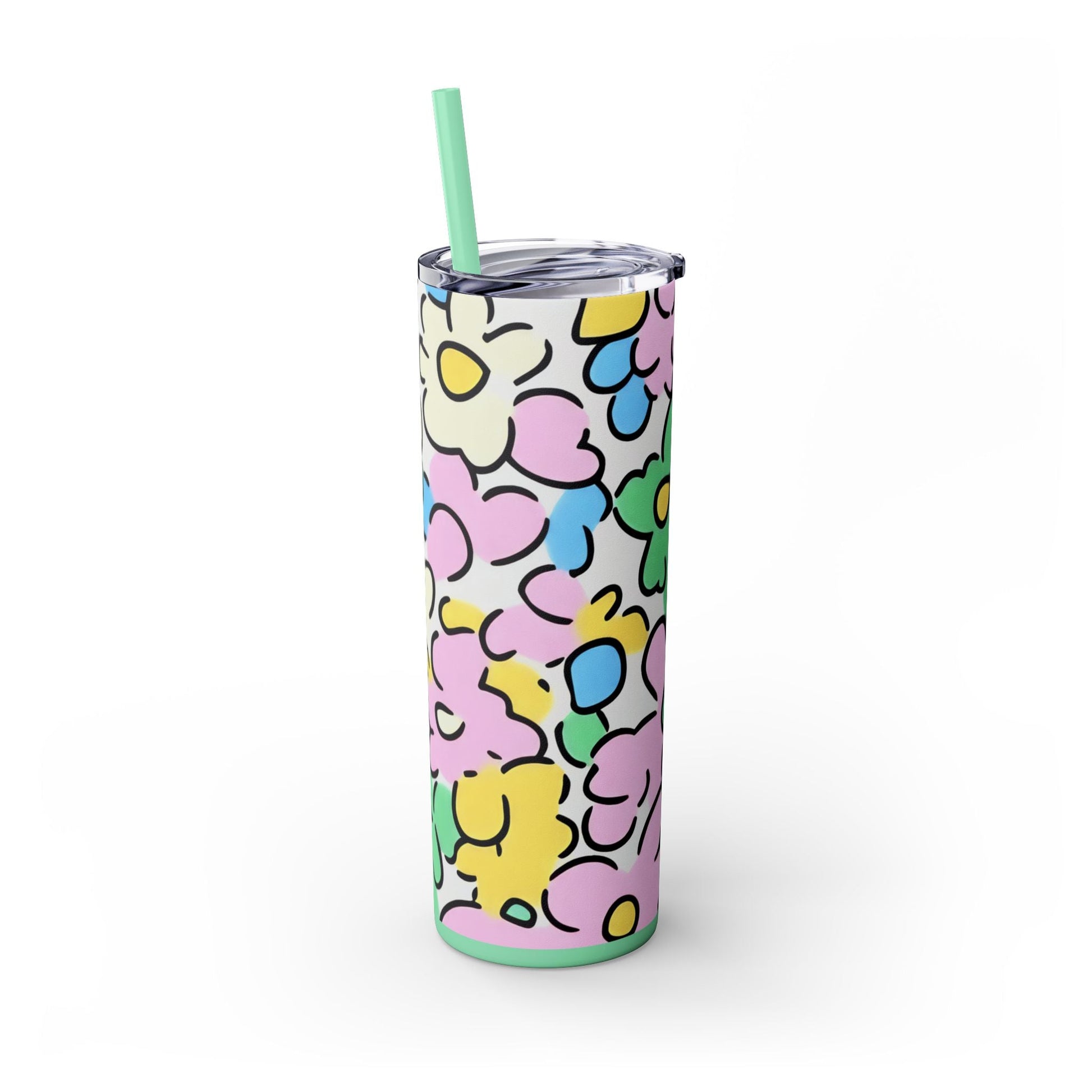 Floral Maars Personalized Skinny Tumbler, Artsulli - Art is Long, Life is Short, Mug, , , , , , , 