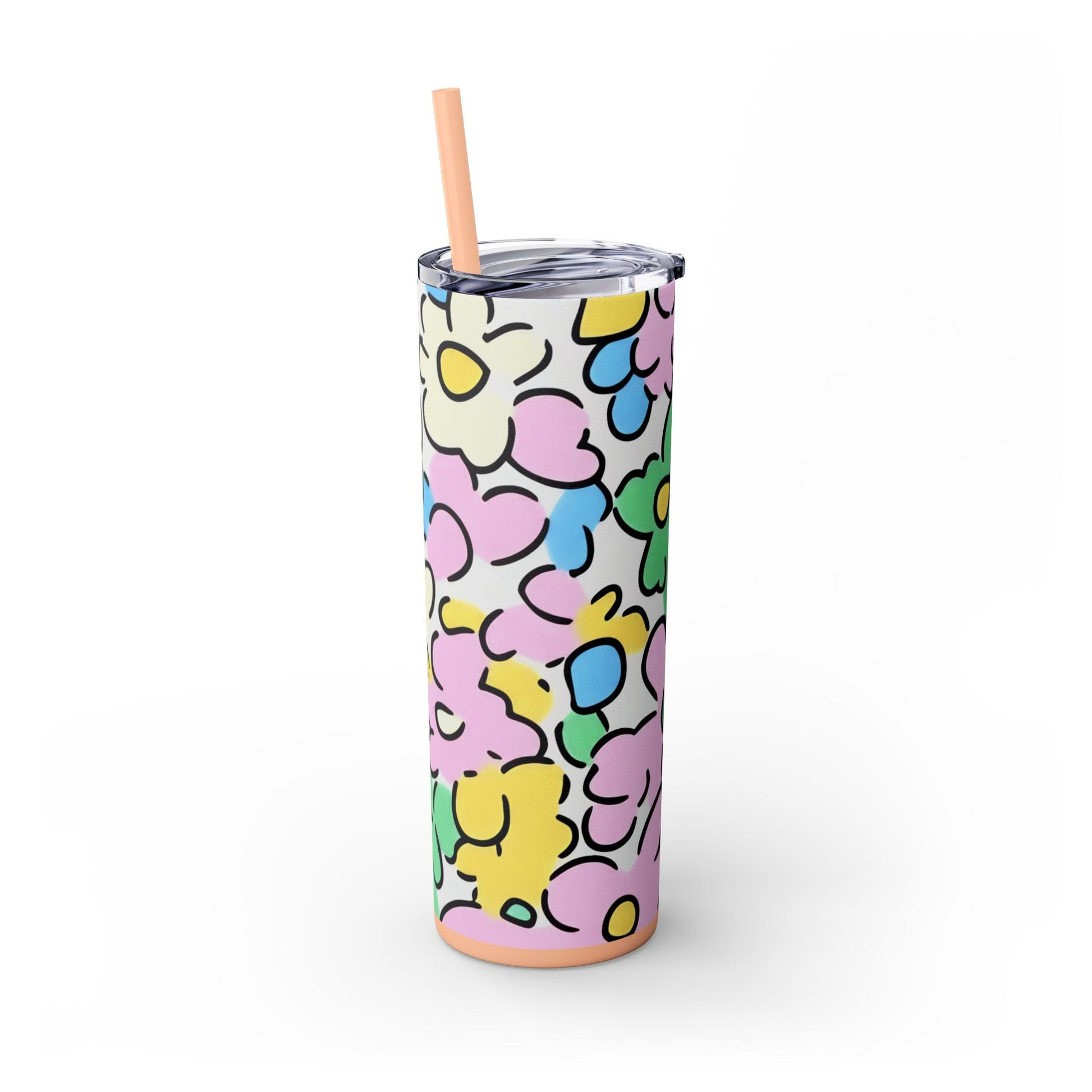 Floral Maars Personalized Skinny Tumbler, Artsulli - Art is Long, Life is Short, Mug, , , , , , , 