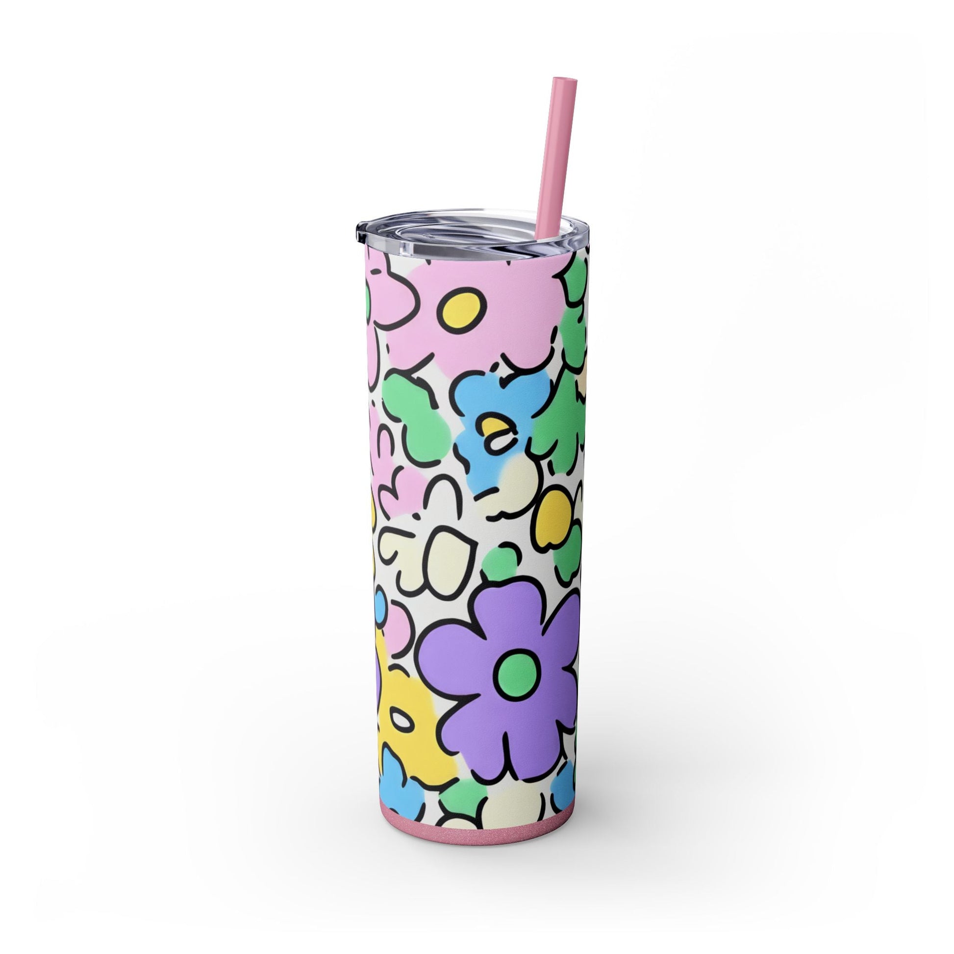 Floral Maars Personalized Skinny Tumbler, Artsulli - Art is Long, Life is Short, Mug, , , , , , , 
