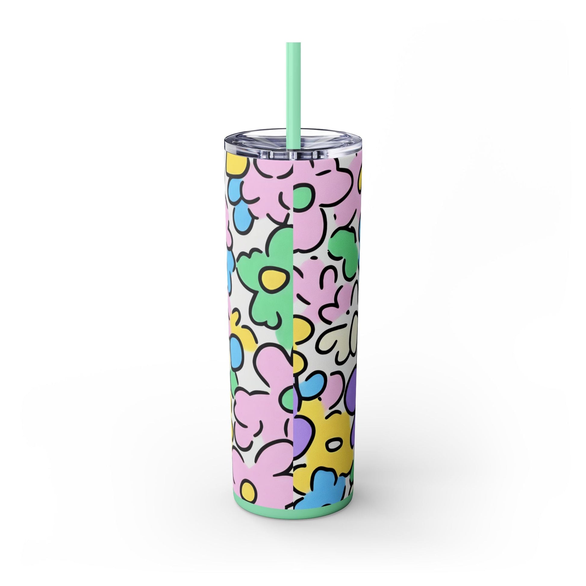 Floral Maars Personalized Skinny Tumbler, Artsulli - Art is Long, Life is Short, Mug, , , , , , , 