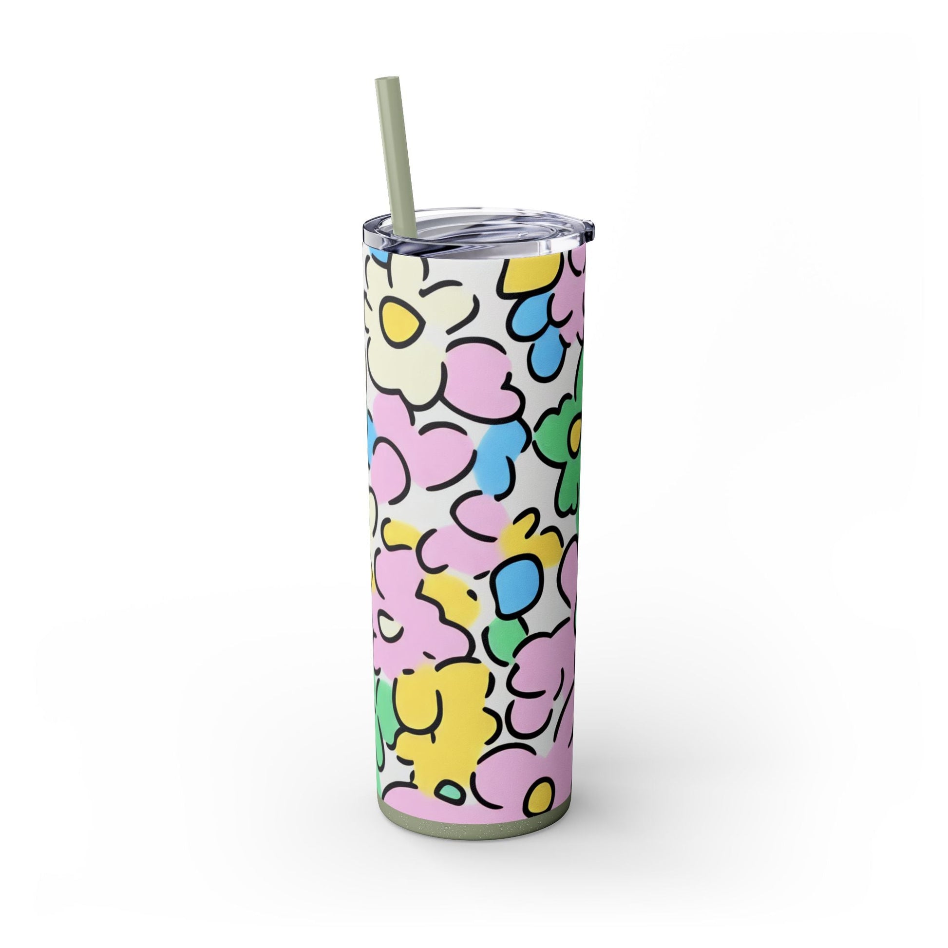 Floral Maars Personalized Skinny Tumbler, Artsulli - Art is Long, Life is Short, Mug, , , , , , , 