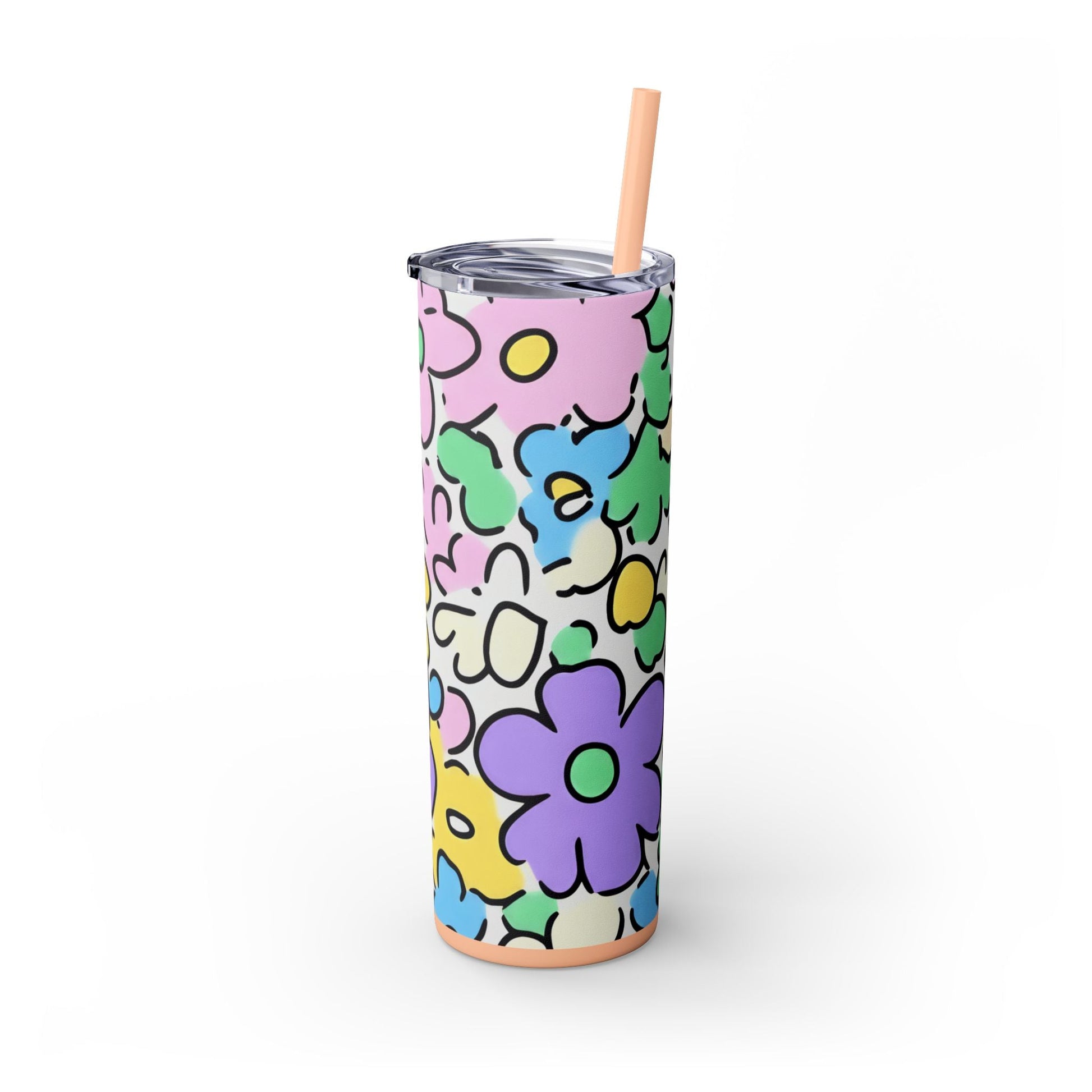 Floral Maars Personalized Skinny Tumbler, Artsulli - Art is Long, Life is Short, Mug, , , , , , , 