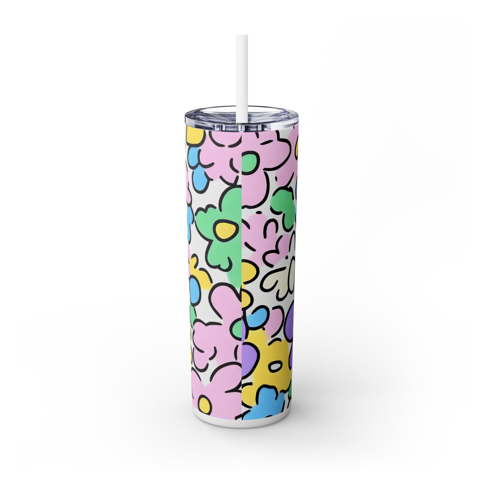 Floral Maars Personalized Skinny Tumbler, Artsulli - Art is Long, Life is Short, Mug, , , , , , , 