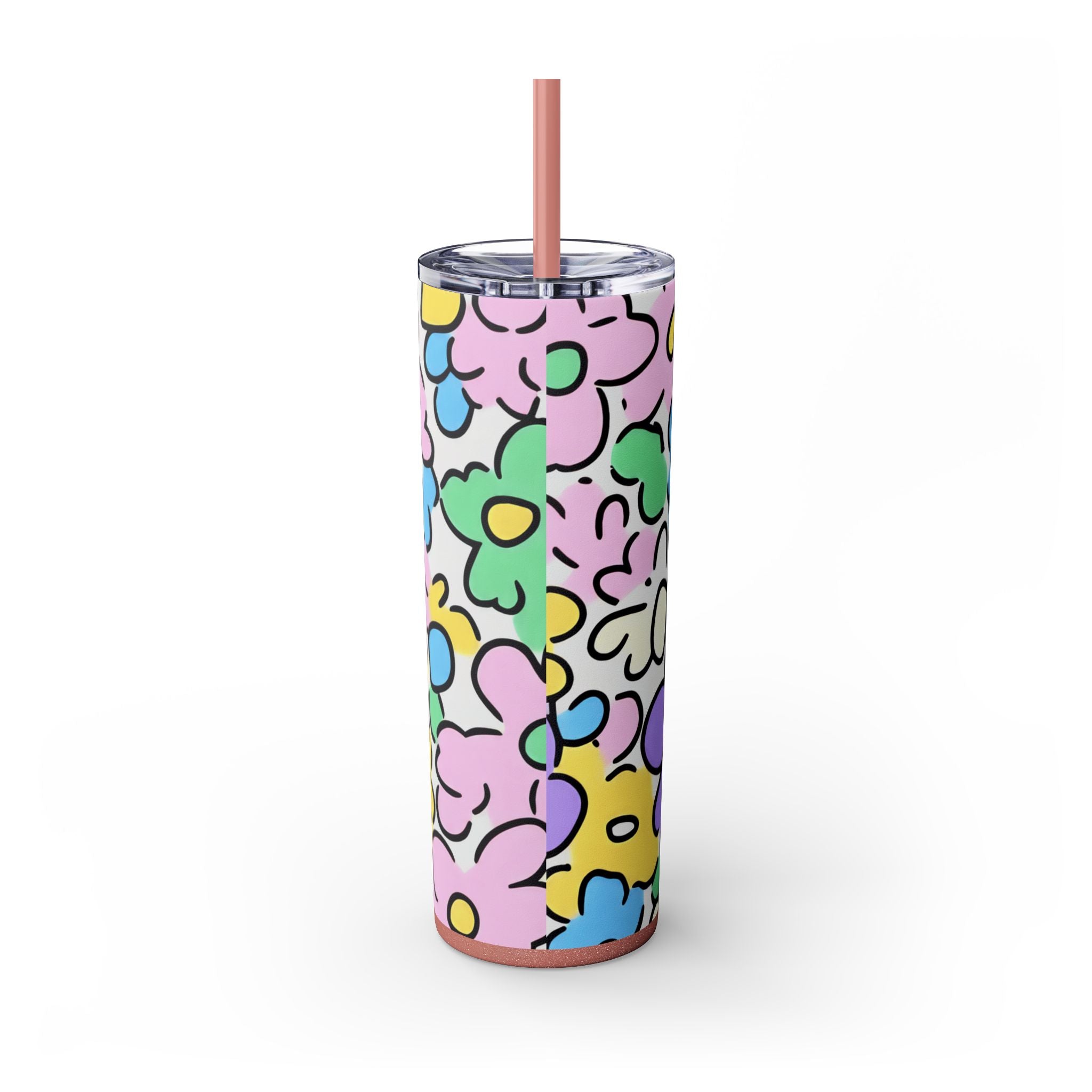 Floral Maars Personalized Skinny Tumbler, Artsulli - Art is Long, Life is Short, Mug, , , , , , , 