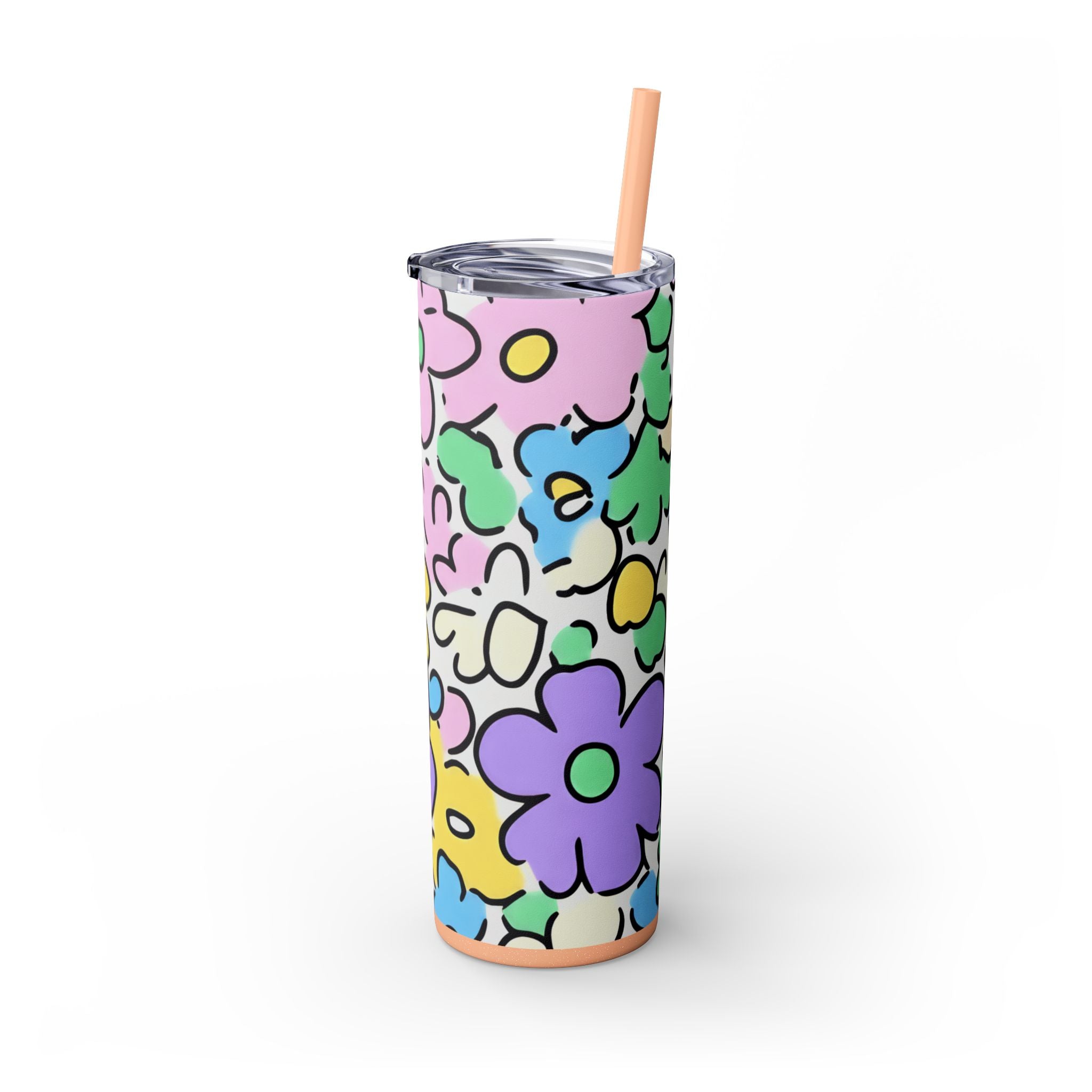 Floral Maars Personalized Skinny Tumbler, Artsulli - Art is Long, Life is Short, Mug, , , , , , , 