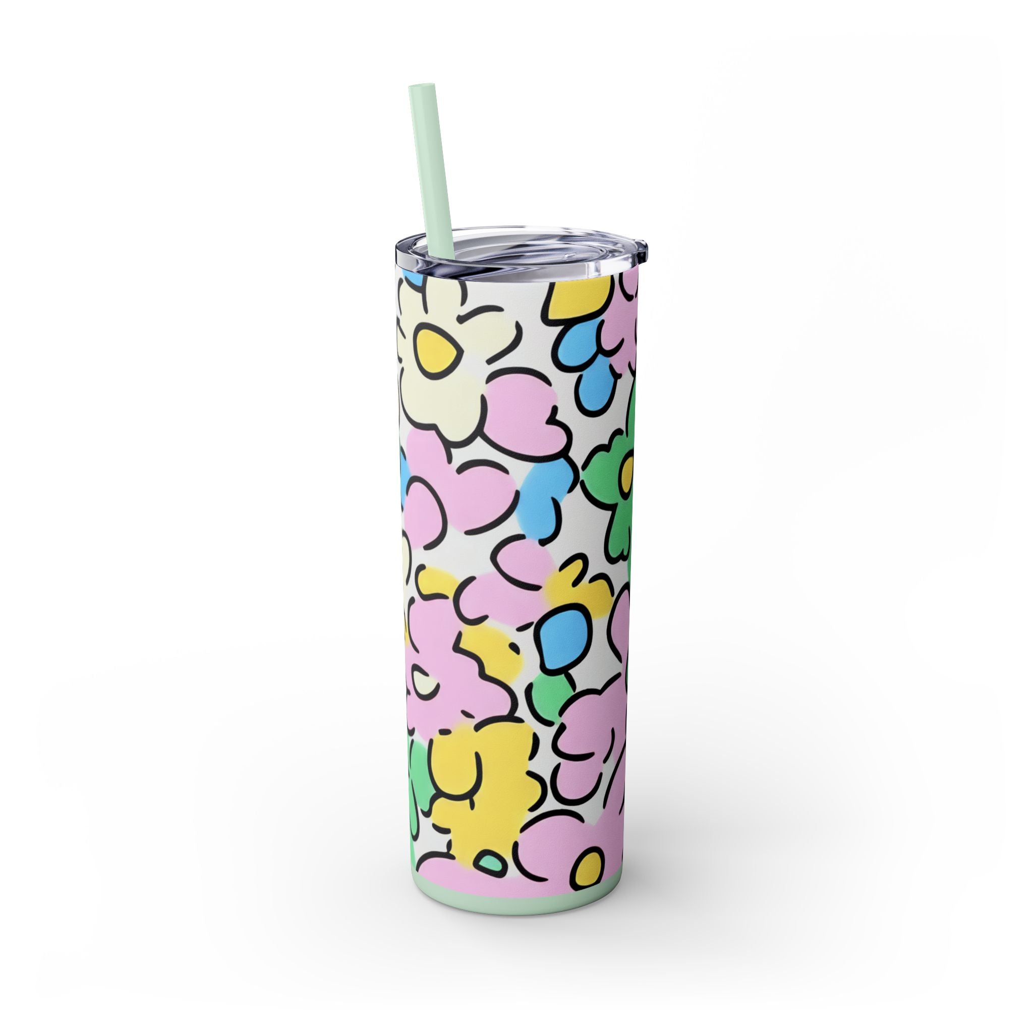 Floral Maars Personalized Skinny Tumbler, Artsulli - Art is Long, Life is Short, Mug, , , , , , , 