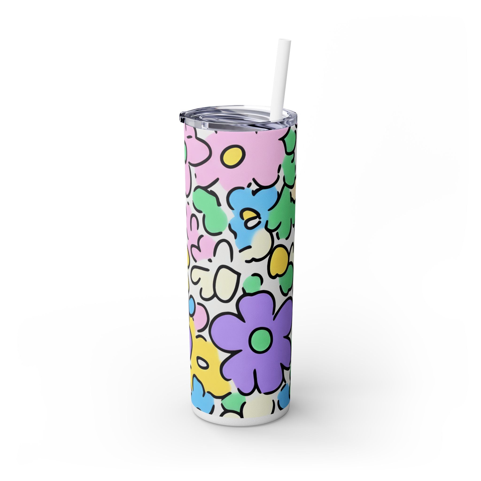 Floral Maars Personalized Skinny Tumbler, Artsulli - Art is Long, Life is Short, Mug, , , , , , , 