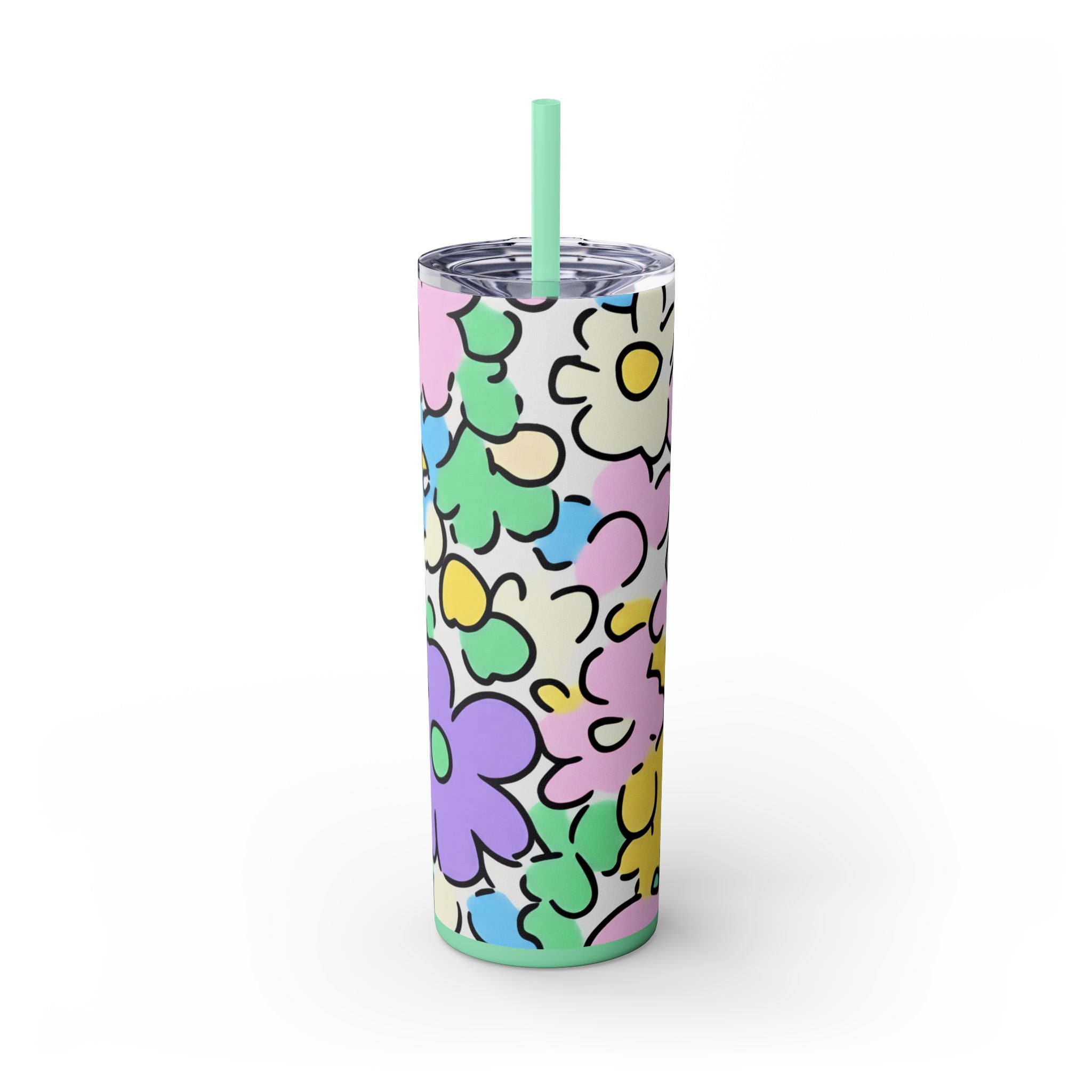 Floral Maars Personalized Skinny Tumbler, Artsulli - Art is Long, Life is Short, Mug, , , , , , , 