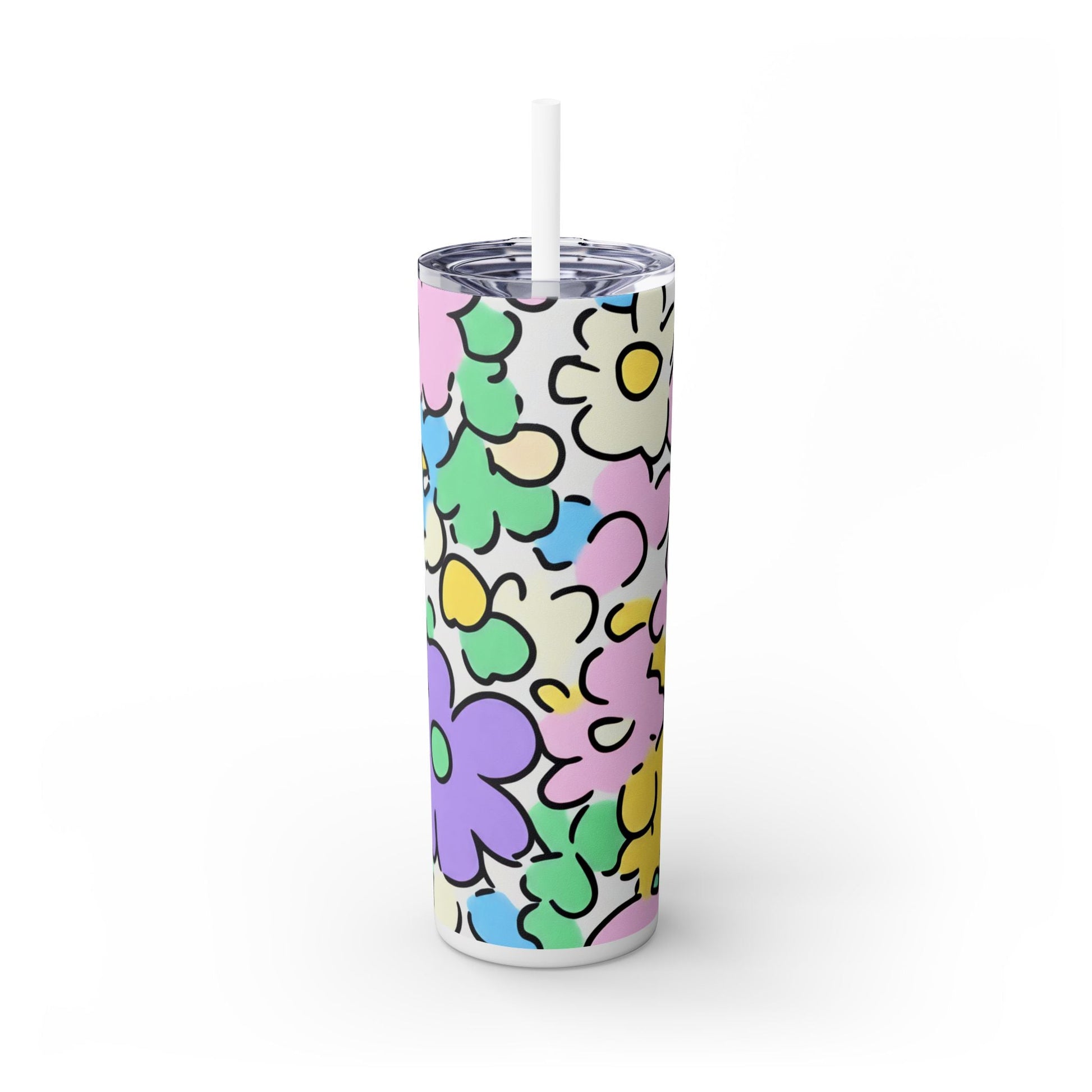 Floral Maars Personalized Skinny Tumbler, Artsulli - Art is Long, Life is Short, Mug, , , , , , , 
