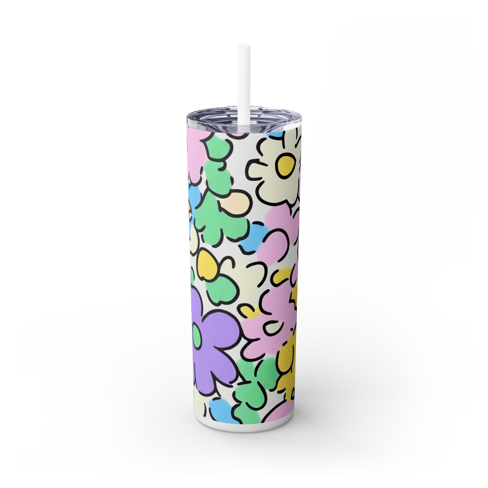 Floral Maars Personalized Skinny Tumbler, Artsulli - Art is Long, Life is Short, Mug, , , , , , , 