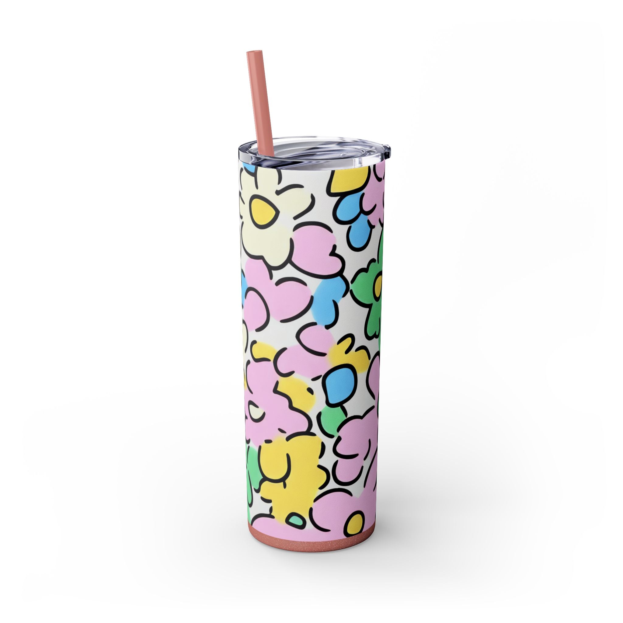 Floral Maars Personalized Skinny Tumbler, Artsulli - Art is Long, Life is Short, Mug, , , , , , , 