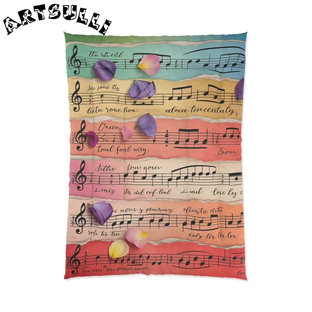 Floral Melody Cozy Blanket, Artsulli - Art is Long, Life is Short, Home Decor, Size, 68" × 92", , , , , 17938363715770719535