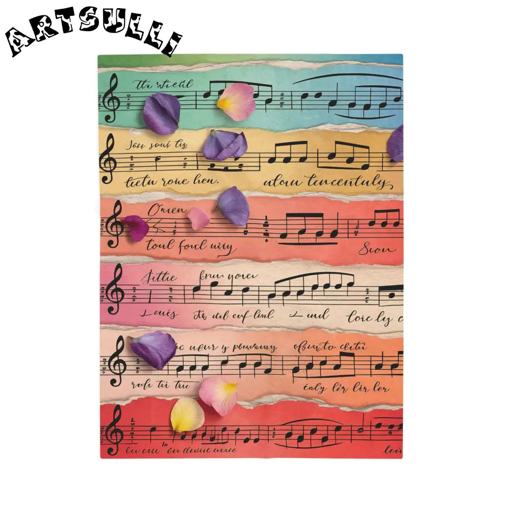 Floral Melody Velveteen Blanket, Artsulli - Art is Long, Life is Short, All Over Prints, Size, 30" × 40", , , , , 97406120934777189858