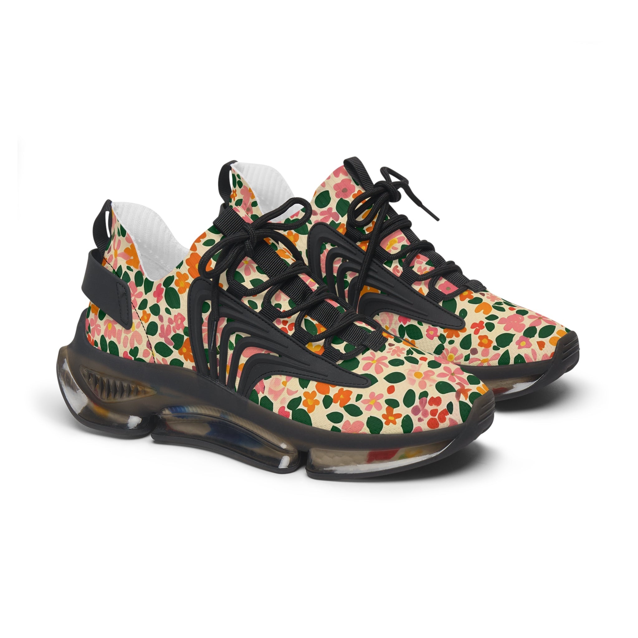 Floral Mesh Sneakers, Artsulli - Art is Long, Life is Short, Shoes, Color, Black sole, Size, US 5.5, , , 11783587940339053882
