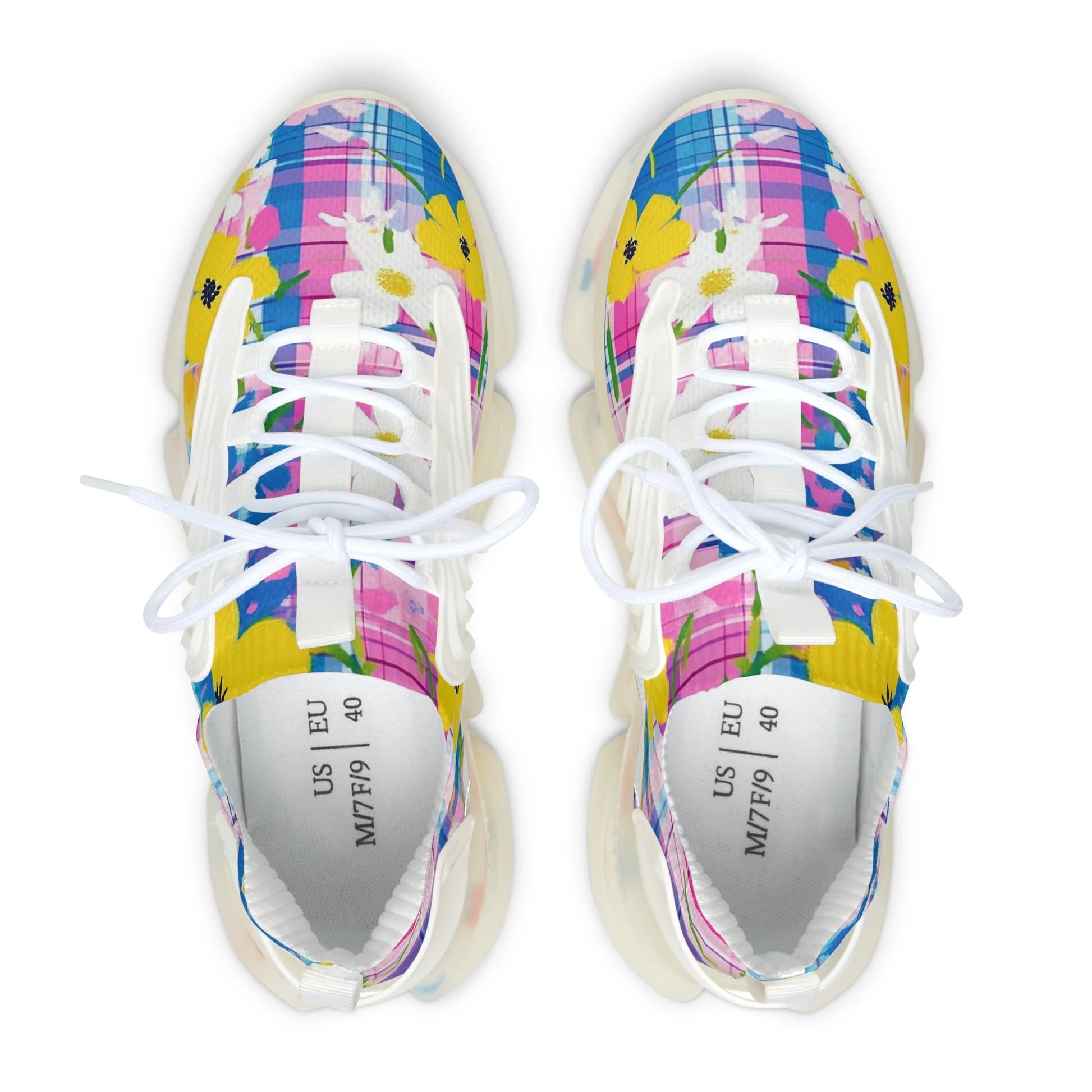 Floral Mesh Sneakers with Translucent Soles, Artsulli - Art is Long, Life is Short, Shoes, , , , , , , 