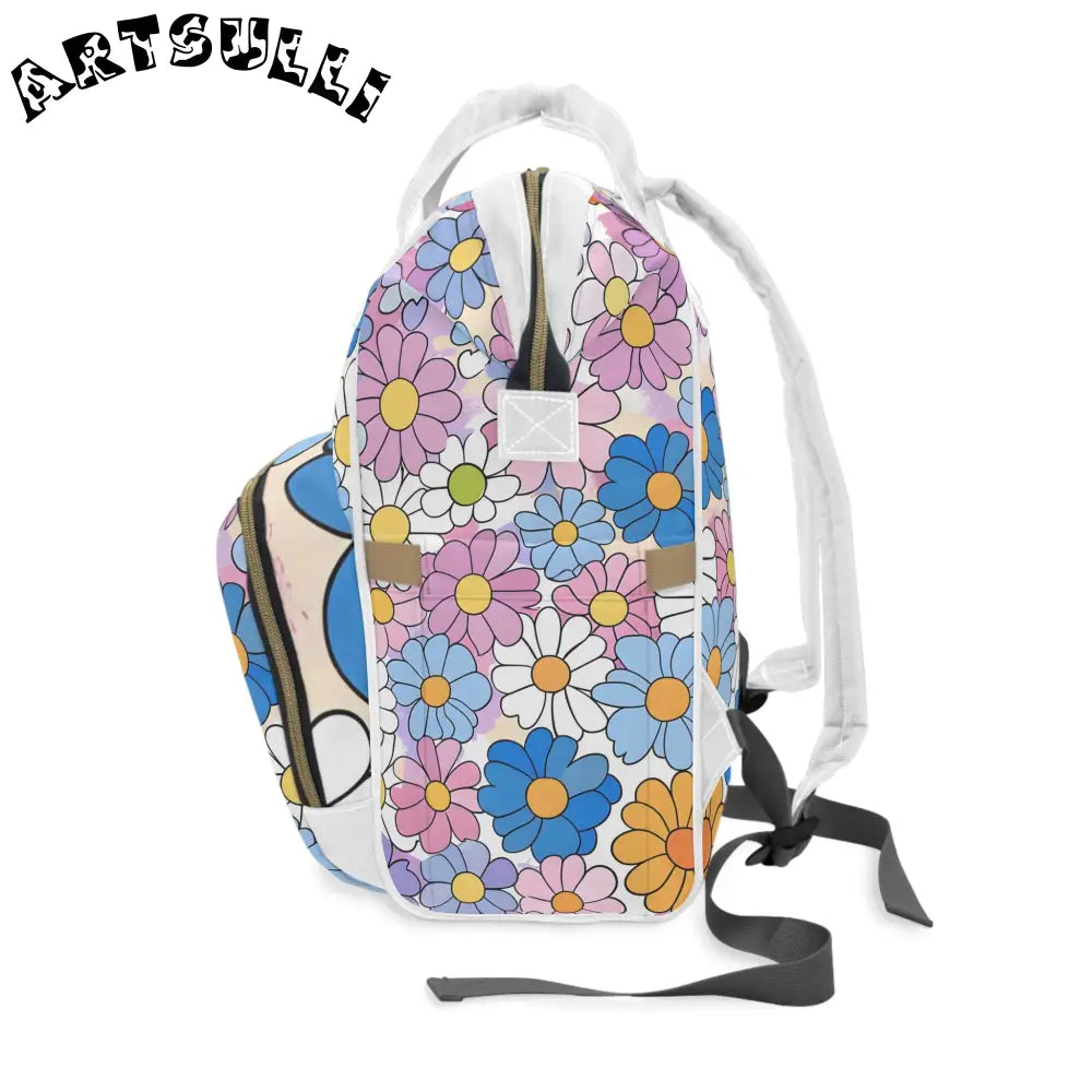 Floral Multi-Purpose Diaper Backpack, Artsulli - Art is Long, Life is Short, Bags, , , , , , , 