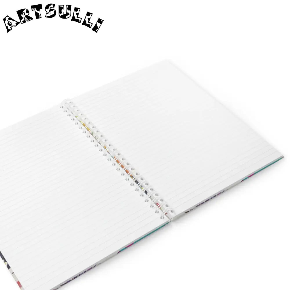 Floral Paint Splatter Wide-Ruled Spiral Notebook, Artsulli - Art is Long, Life is Short, Paper products, , , , , , , 