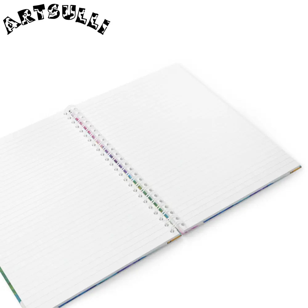 Floral Paint Splatter Wide-Ruled Spiral Notebook, Artsulli - Art is Long, Life is Short, Paper products, , , , , , , 