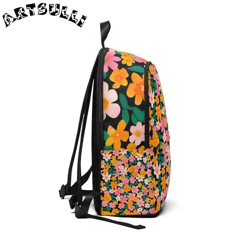 Floral Pattern Backpack, Artsulli - Art is Long, Life is Short, Bags, , , , , , , 