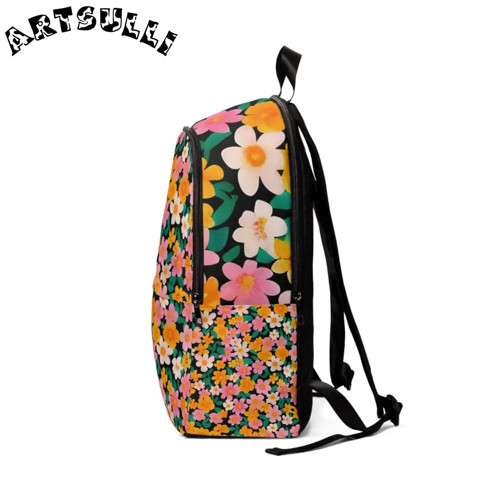 Floral Pattern Backpack, Artsulli - Art is Long, Life is Short, Bags, , , , , , , 